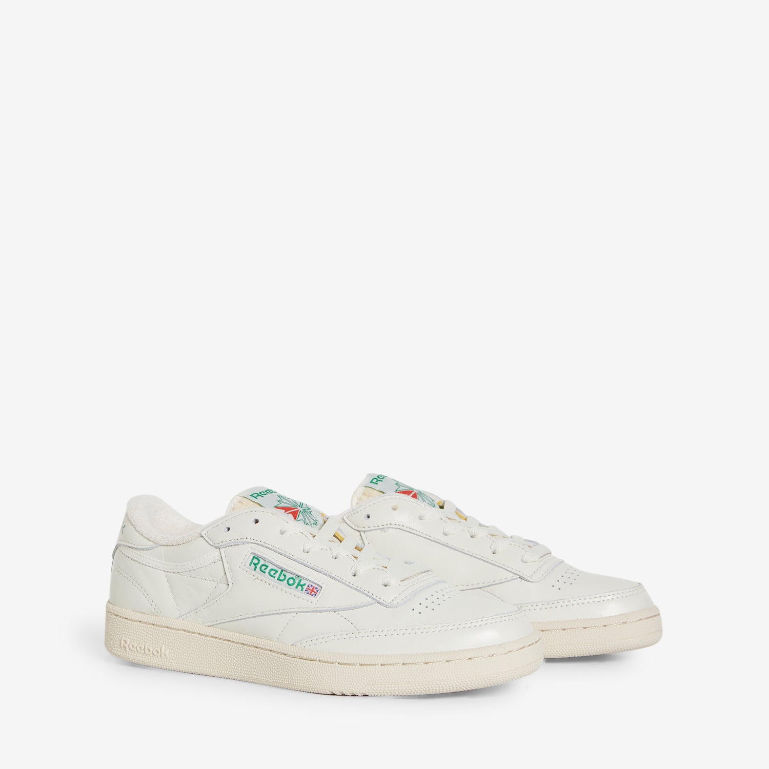 Reebok Club C 1985 Vintage Sneakers - Chalk White & Green Retro Tennis Shoes for Men & Women | Casual Wear, Gym, Street Style