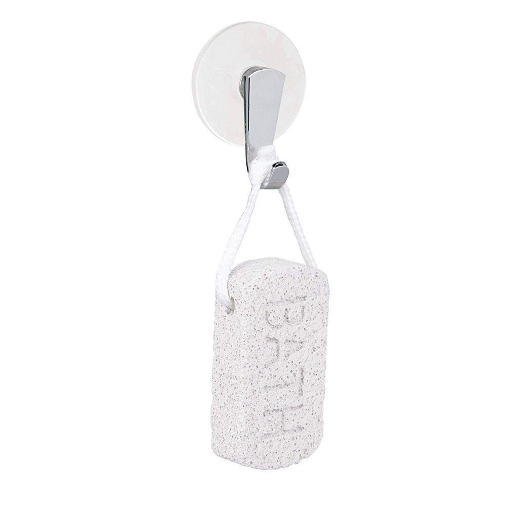 iDesign Stainless Steel Suction Hook - Heavy Duty Bathroom & Kitchen Hanging Organizer for Towels, Robes, Utensils - Rustproof & Waterproof Wall Mount Hooks for Home, Office, Dorm Use