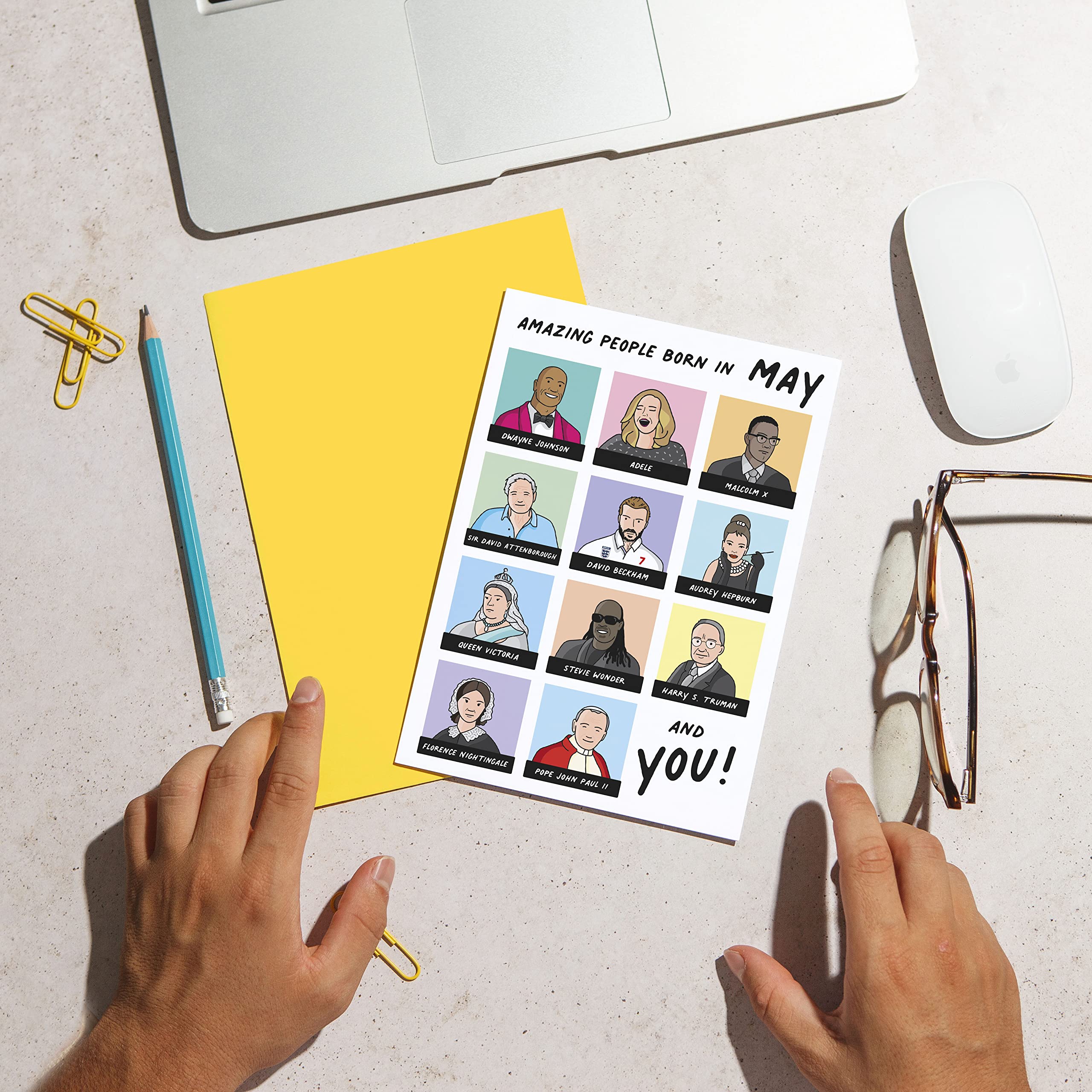 Premium A5 Funny Birthday Card for Amazing People Born in May - Unique Birthday Greeting Cards for Women & Men - Perfect Gift for Friends - Happy Birthday Card for Him/Her - Ideal for Office Celebrations & Personal Gift Giving (May Birth Month)