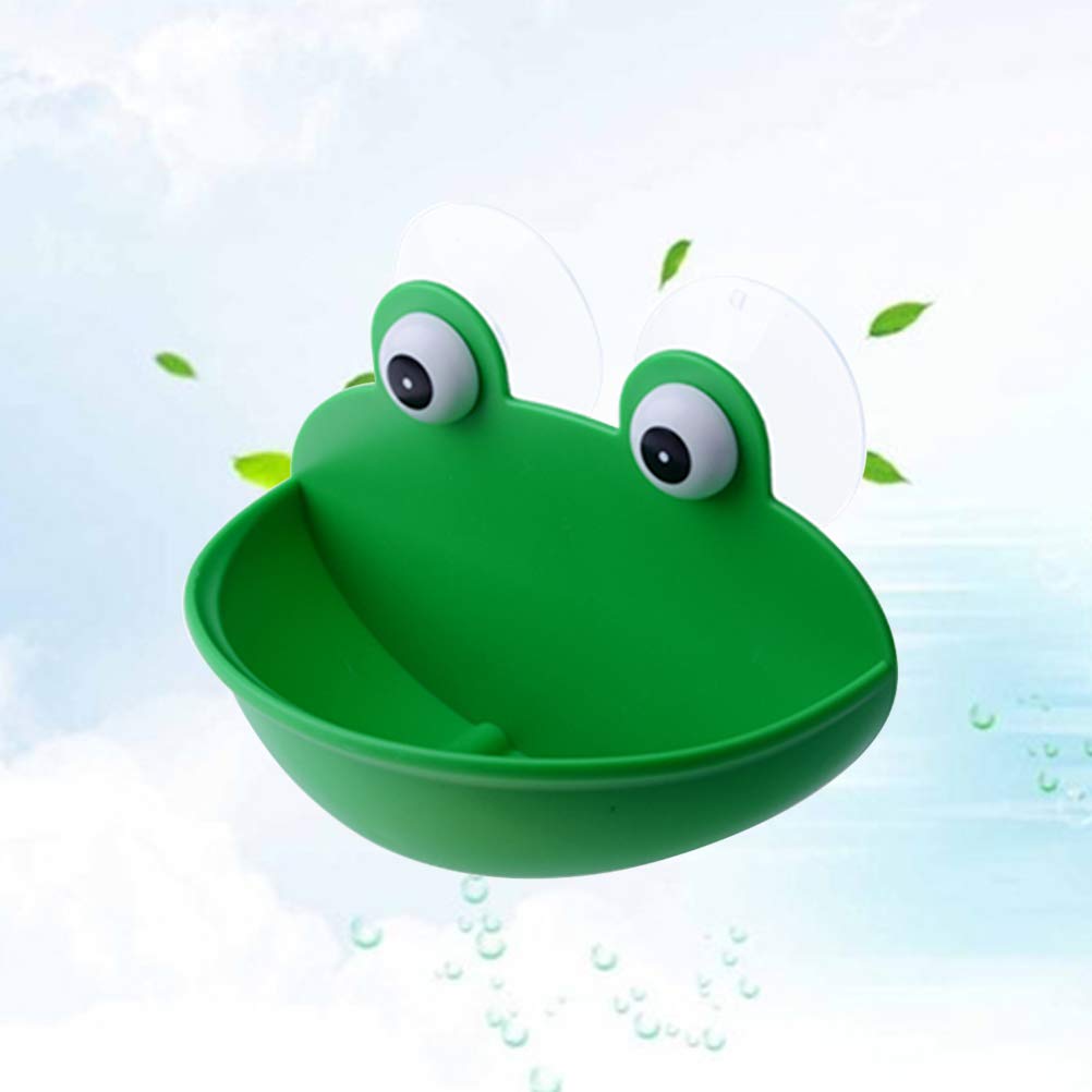 Wall Mount Soap Dish with Suction Cup - Cabilock Frog Shaped Soap Holder for Bathroom, Kitchen Sink | Durable Vacuum Container for Bar Soap Storage (Perfect for Showers, Vanities & Wet Areas)