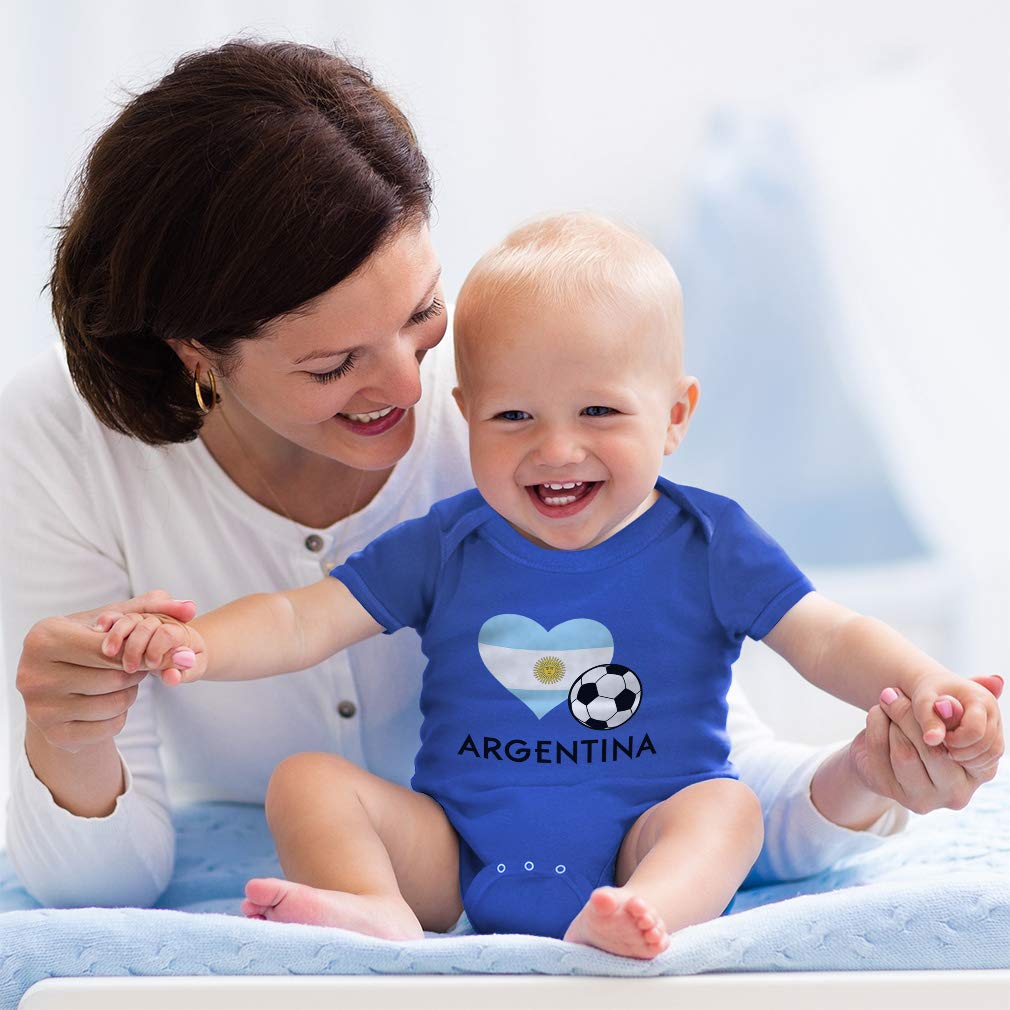 Cute Argentina Football Baby Bodysuit - Cotton Soccer Outfit for Boys & Girls - Perfect for Match Days & Playtime