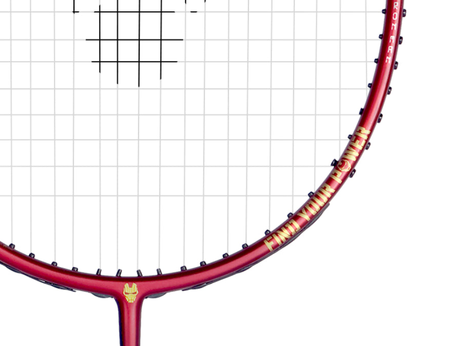 Victor Iron Man Limited Edition Badminton Racket Set - Professional Carbon Fiber Badminton Racket with Bag & Shuttlecocks - Perfect for Indoor/Outdoor Games, Tournaments & Training