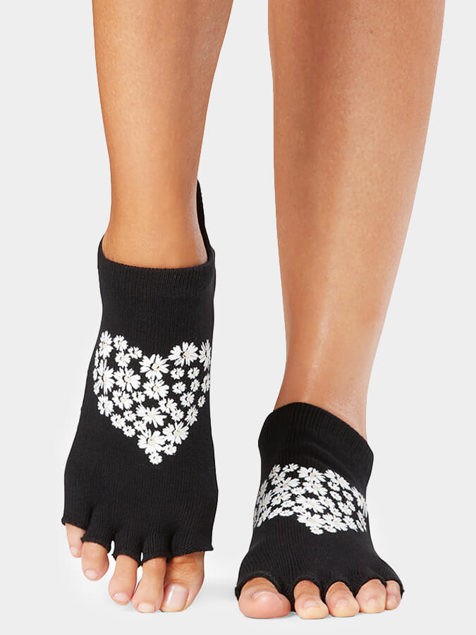 ToeSox Low Rise Half Toe Grip Socks for Women - Non-Slip Yoga Socks with Toe Separation - Perfect for Yoga, Pilates, Barre & Home Workouts