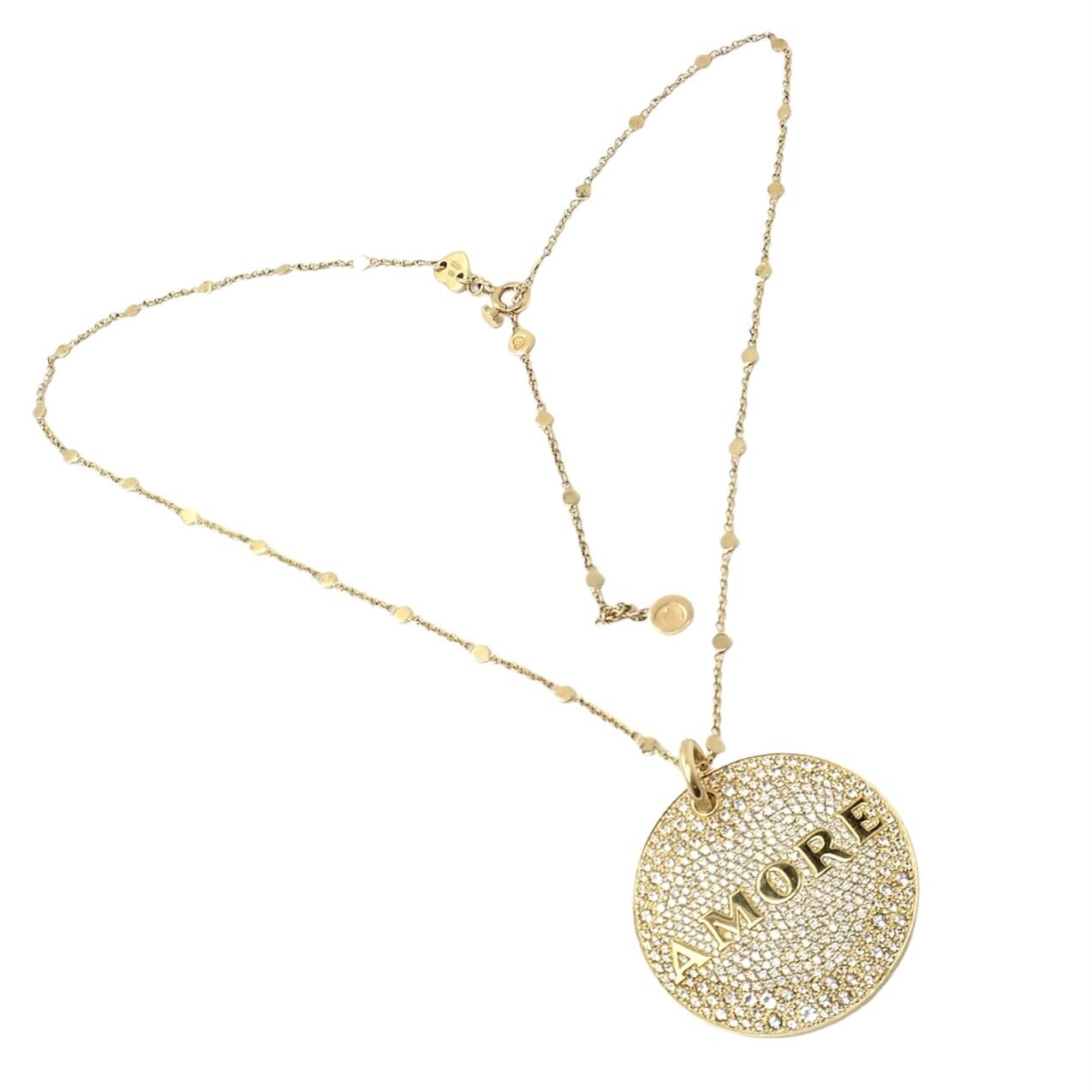 Pasquale Bruni 18k Yellow Gold Large Diamond & Sapphire Amore Pendant Necklace | Luxury Jewelry for Women | Perfect for Anniversaries, Weddings & Special Occasions