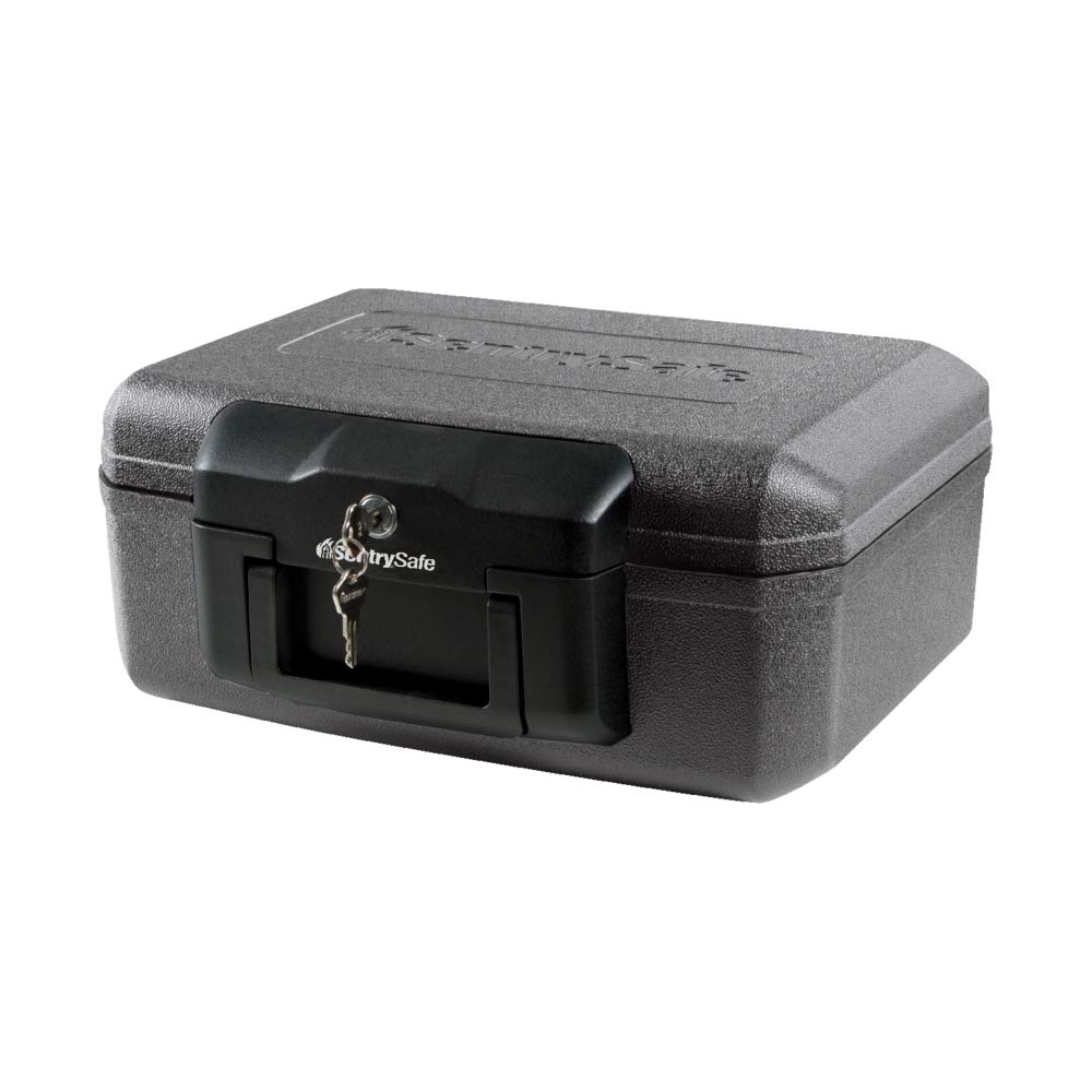 SentrySafe 1200 Fireproof Security Box with Key Lock - 0.18 Cubic Feet, Black & 1170 Fireproof Safe Box - 0.61 Cubic Feet - Document Protection for Home, Office, and Travel Use