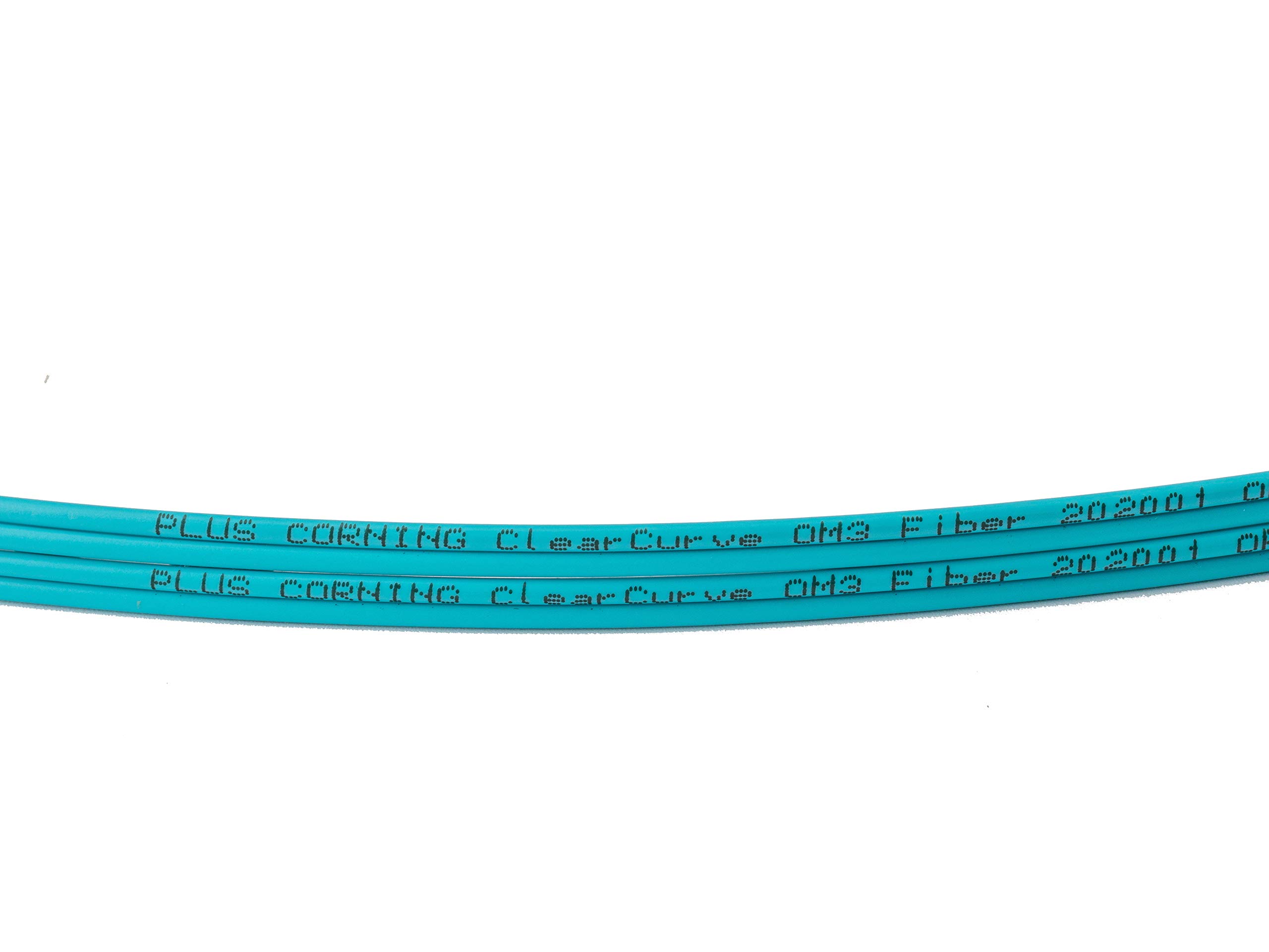 SpeedyFiberTX 10G OM3 Multimode Fiber Patch Cable 300ft - LC to LC Duplex, 50/125 Aqua LSZH Slim Zipcord for Data Centers, Server Rooms & High-Speed Networking