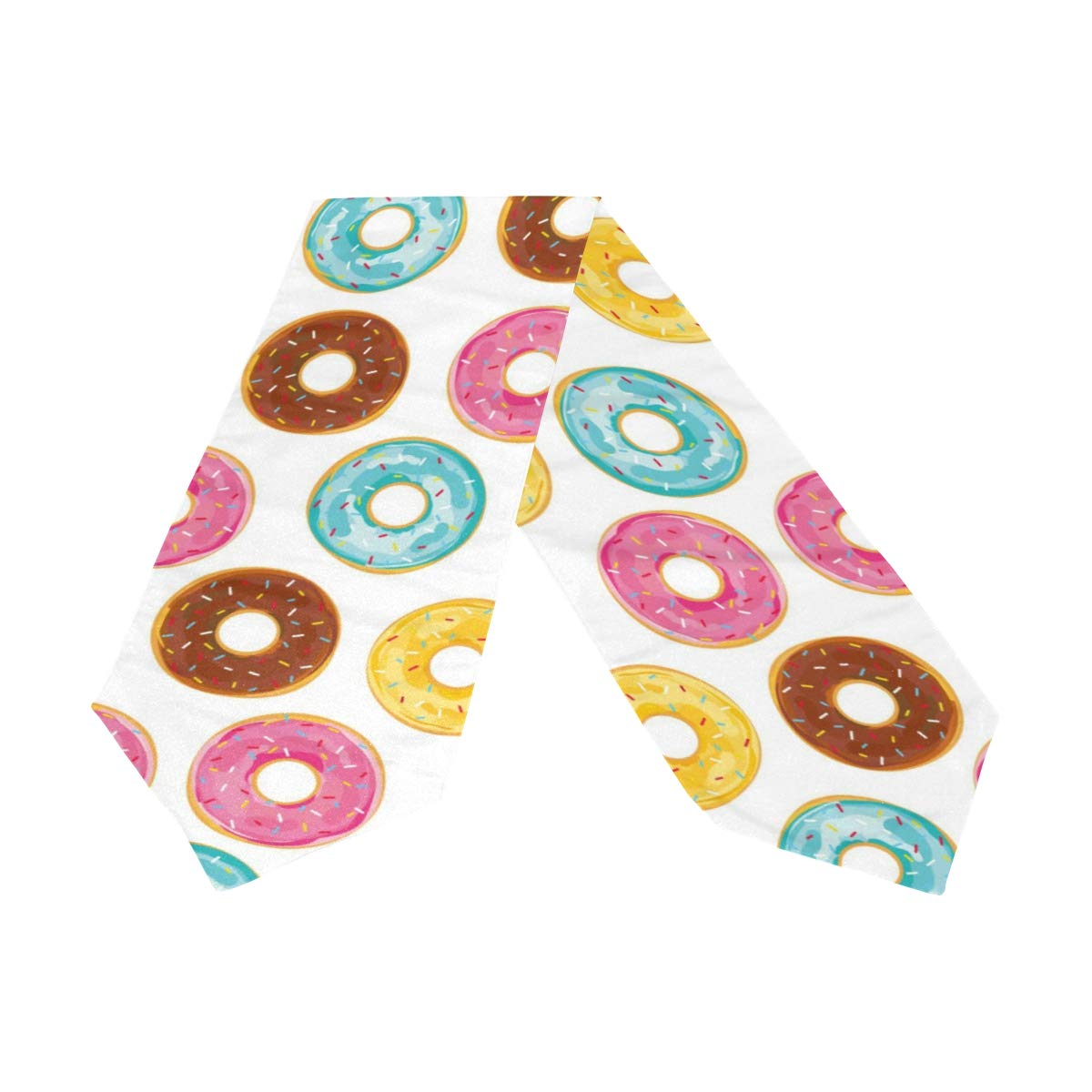 Elegant Rectangle Cloth Table Runner - 13x70 Inch Donut Pattern Table Cover for Wedding, Birthday, Holiday Decor - Perfect for Dining Tables, Buffets, and Party Decorations
