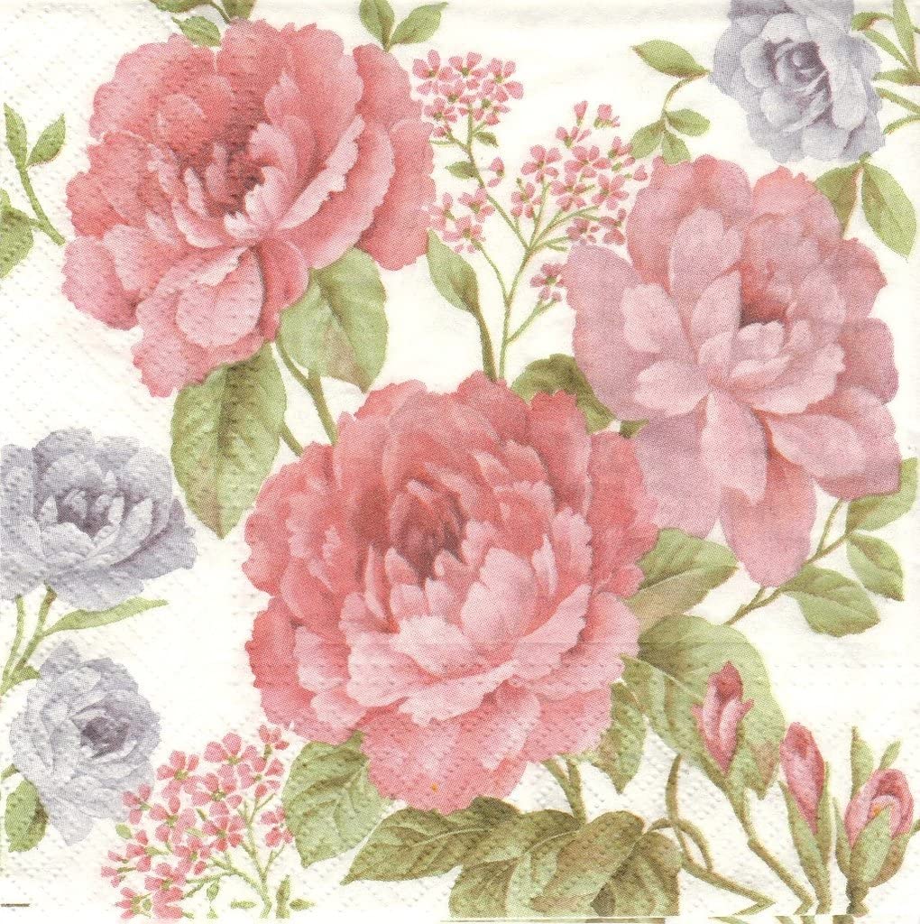 Julietta Pink Roses 3-Ply Paper Napkins - 13