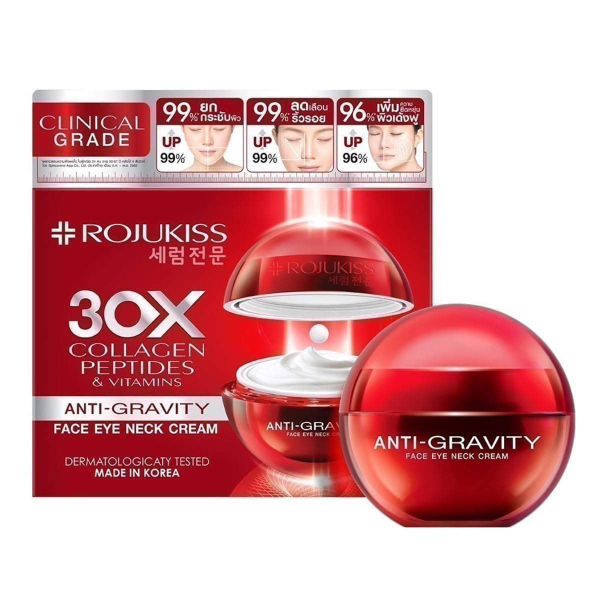 Rojukiss Face Eye Neck Cream Set - 6-Piece Korean Moisturizing Skincare for Smooth Skin | Anti-Aging & Hydration Treatment | Perfect for Daily Beauty Routine & Travel