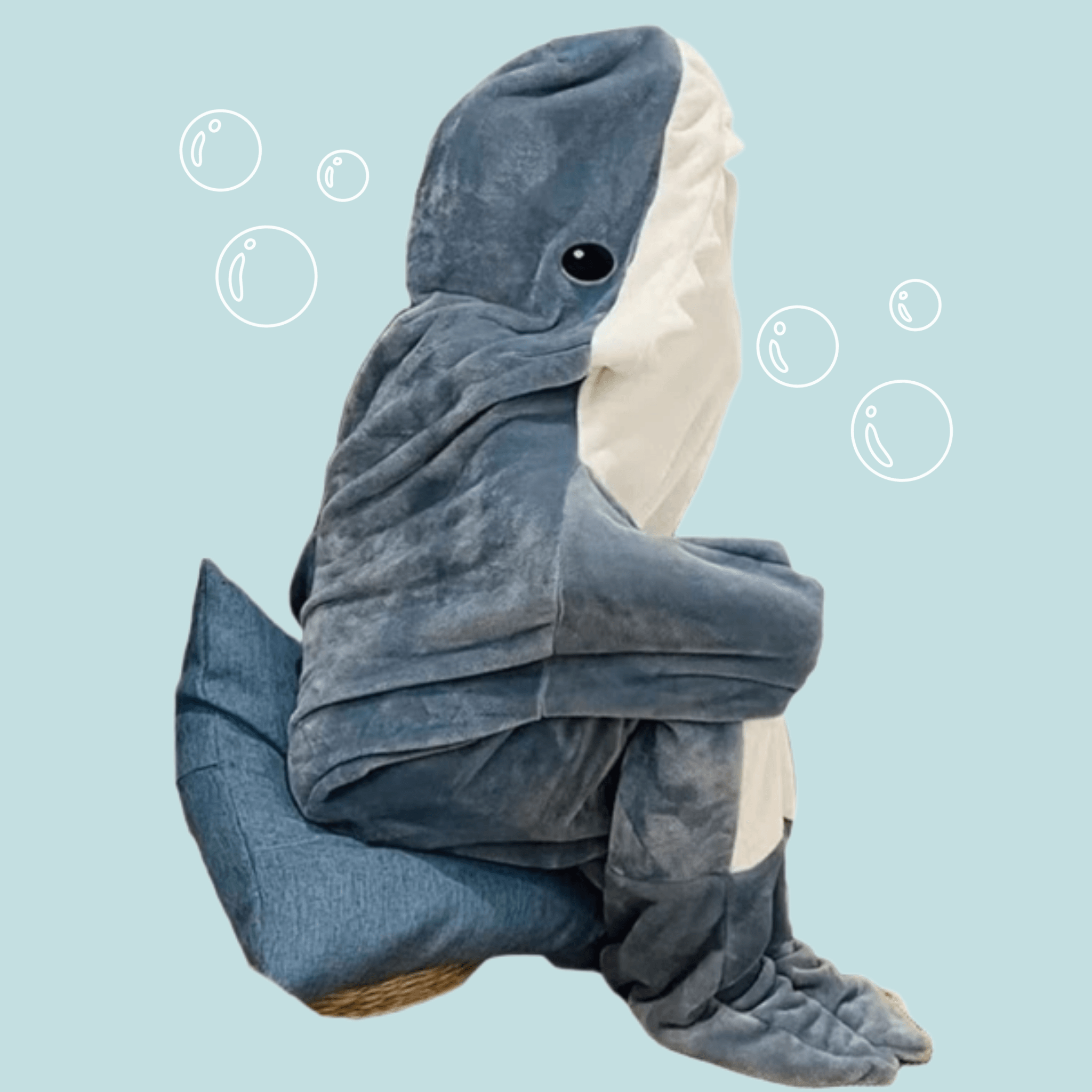 Cozy Sharkie™: Soft Shark Hoodie Blanket for Adults - Perfect for Lounging, Movie Nights & Cold Weather