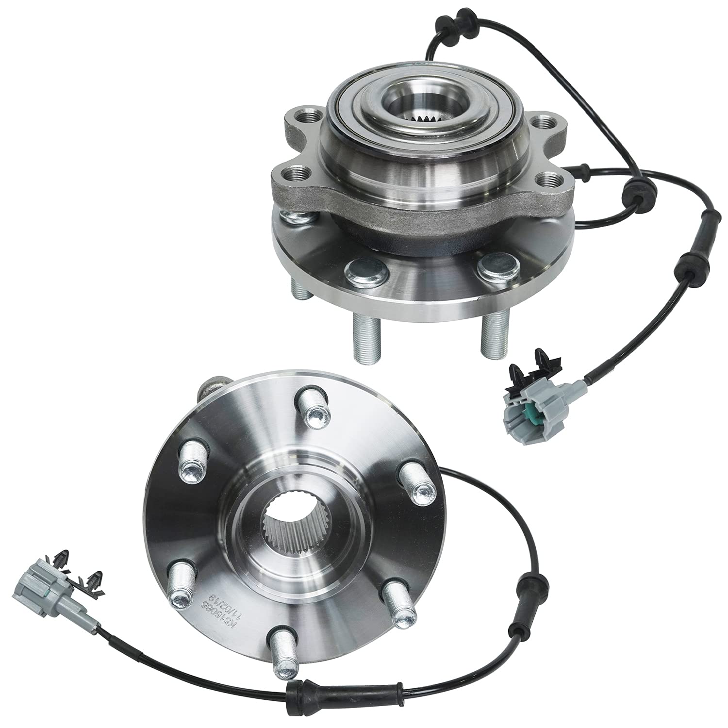 Detroit Axle - 4WD Front Wheel Bearing Hub Assembly Set for Nissan Pathfinder, Frontier, Xterra & Suzuki Equator - Complete Replacement Kit (2-Piece) - Perfect for Off-Roading, Towing & Daily Driving
