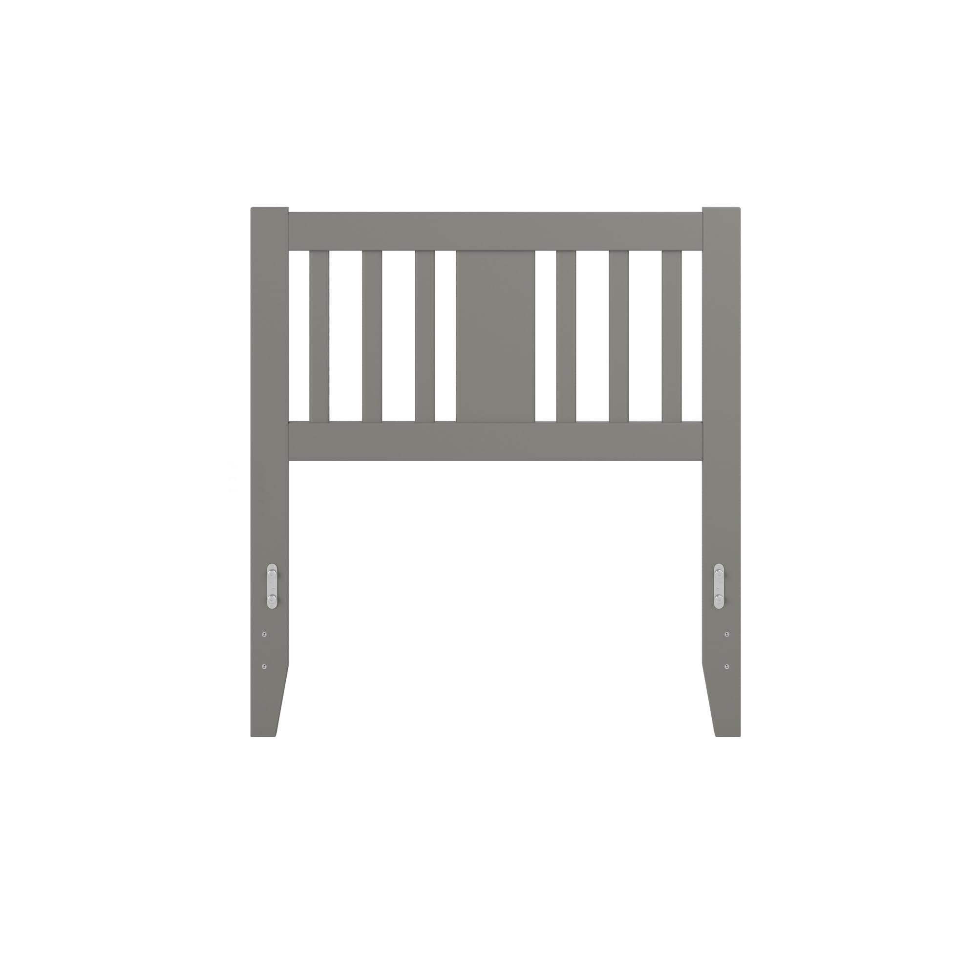 AFI Tahoe Solid Wood Slatted Headboard with USB Charging Port - Twin Size Grey Wooden Bed Frame Headboard for Bedroom, Guest Room & Dorm Decor