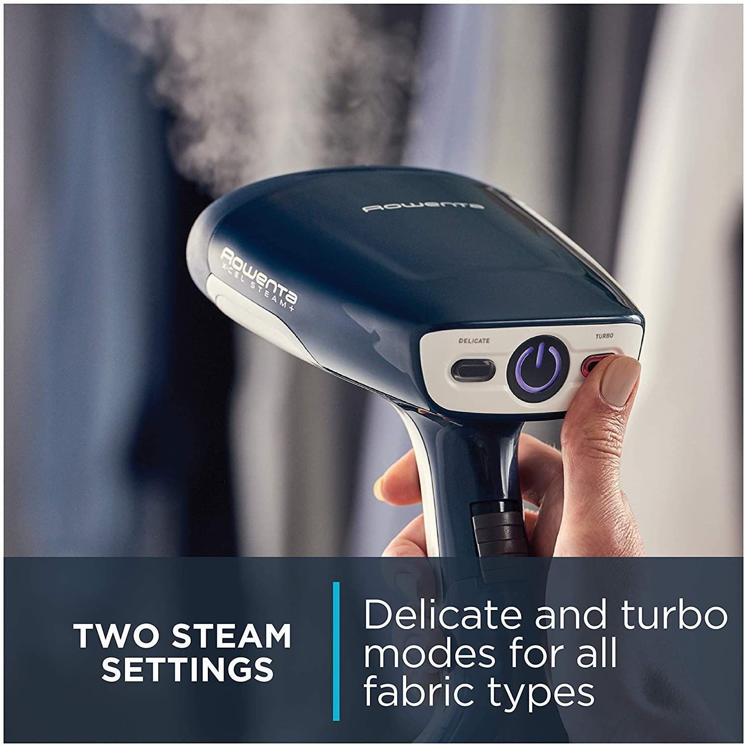 ROWENTA X-Cel DR8120 Handheld Garment Steamer - Portable Clothes Steamer for Wrinkles with Full Warranty | Perfect for Travel, Home Use & Quick Outfit Refresh