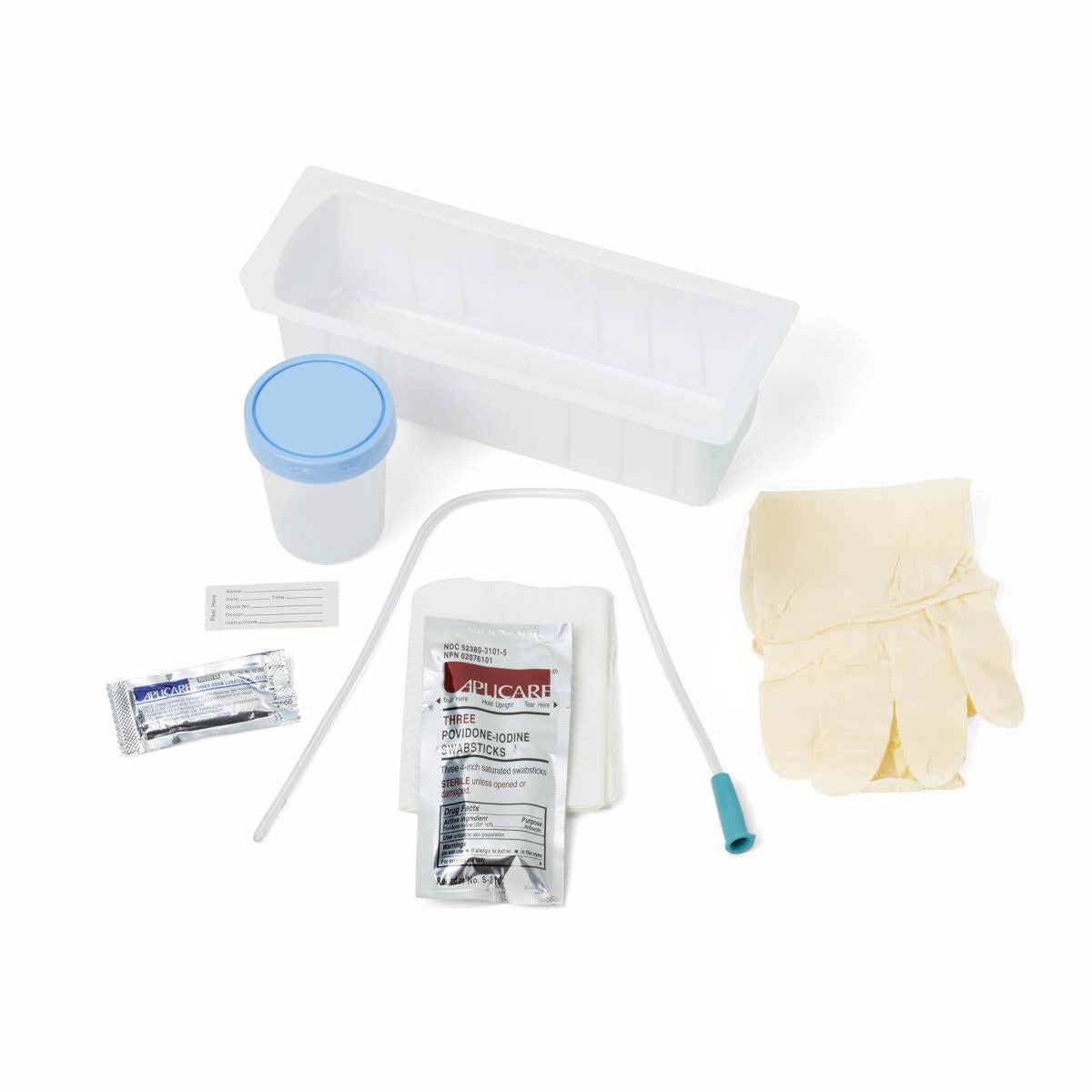 Sterile Urethral Catheterization Kit with 14FR Vinyl Catheter - Medical Grade Urinary Catheter Supplies for Hospital, Home & Clinical Use