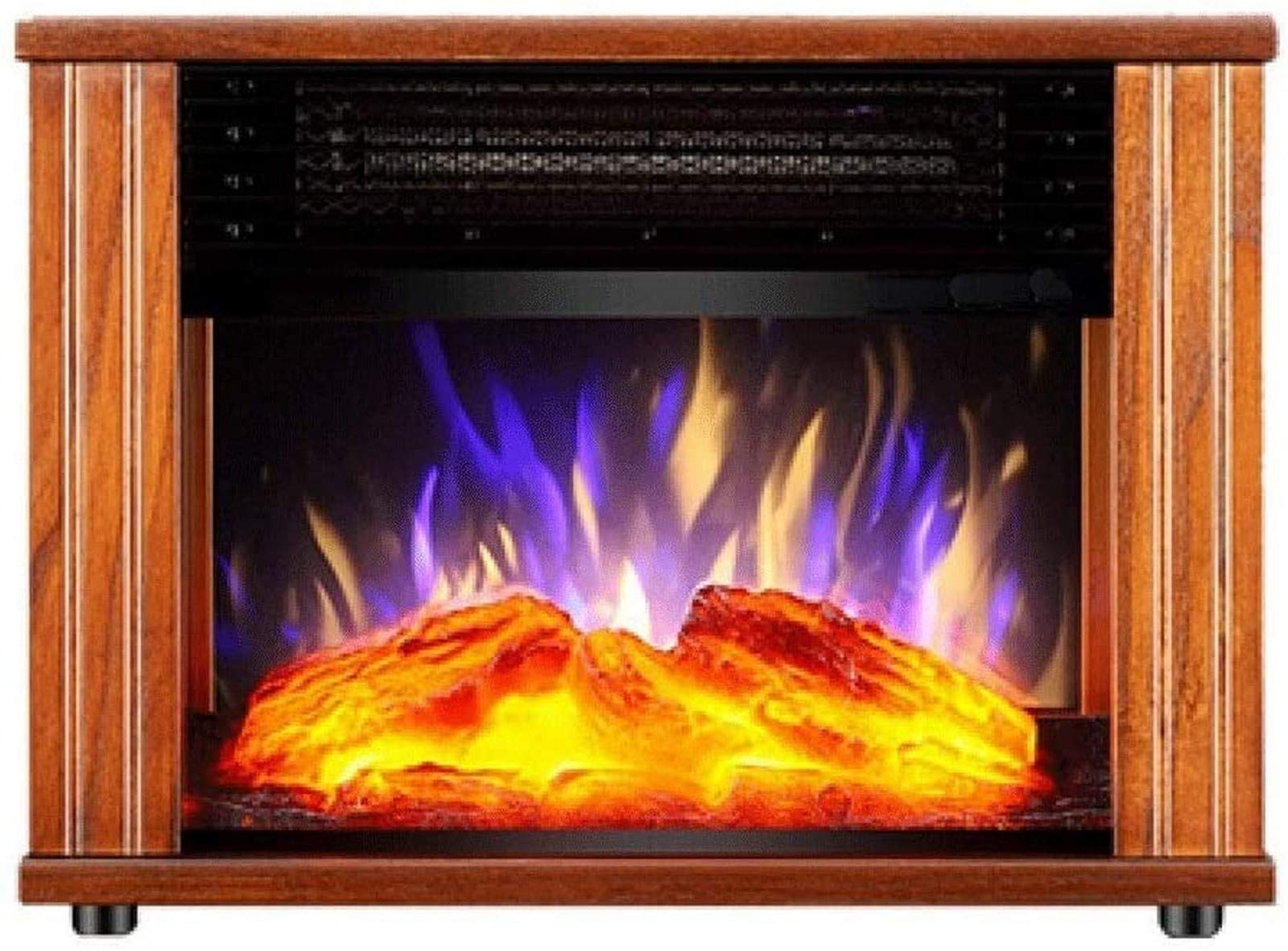 Wall Mounted Electric Fireplace Heater - 900W/1800W Adjustable Power, Realistic Wood Stove Design for Living Room, Bedroom & Office - Energy Efficient & Safe Heating Solution (Dark Finish) - Perfect for Cozy Winter Nights & Home Decor Enhancement