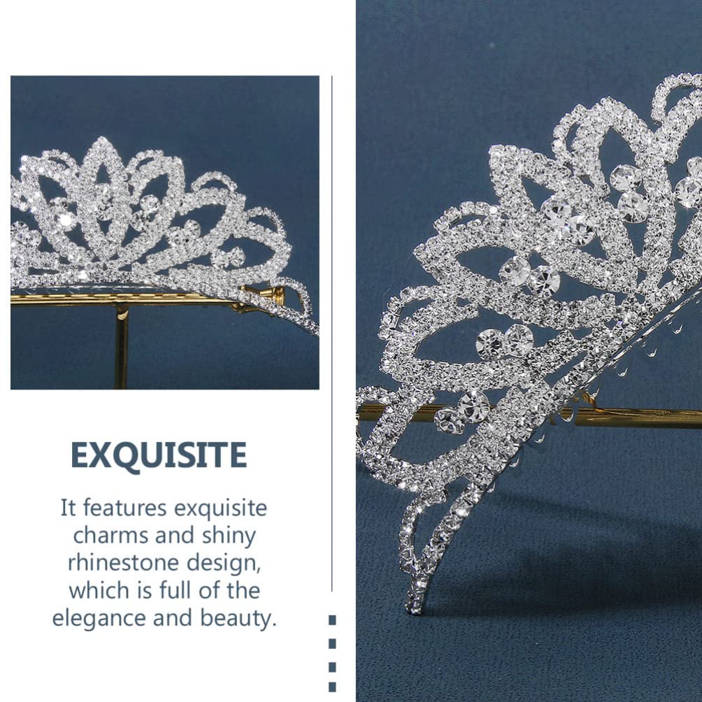 FOMIYES Princess Tiara for Girls - Kids Wedding Bridal Hair Jewelry Headpiece with Pearls & Rhinestones | Perfect for Birthday Parties, Pageants, Dress-Up & Special Occasions