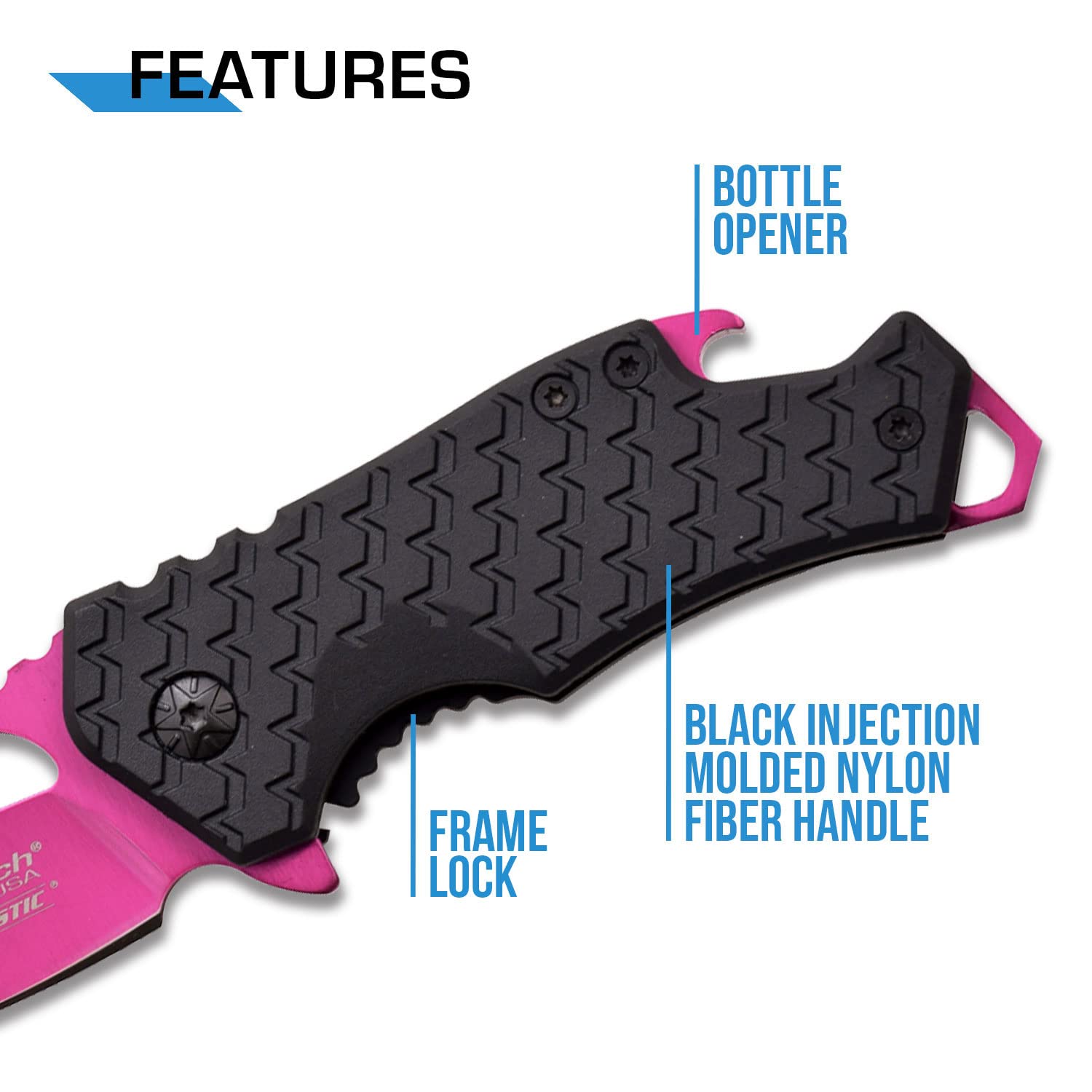 MTECH USA Spring Assisted Folding Knife - Tactical Pocket Knife with Quick Open Mechanism for Outdoor, Camping & EDC Use