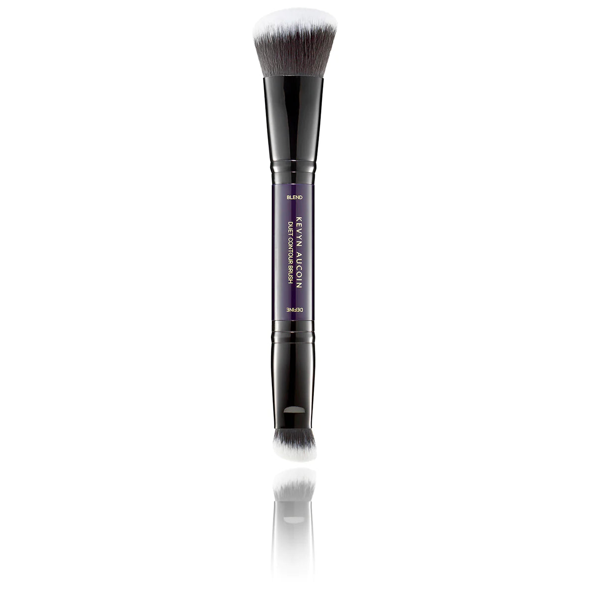 Duet Contour Brush - Professional Dual-Ended Makeup Brush for Blending & Highlighting - Perfect for Foundation, Concealer & Contouring - Ideal for Home & Travel Makeup Kits