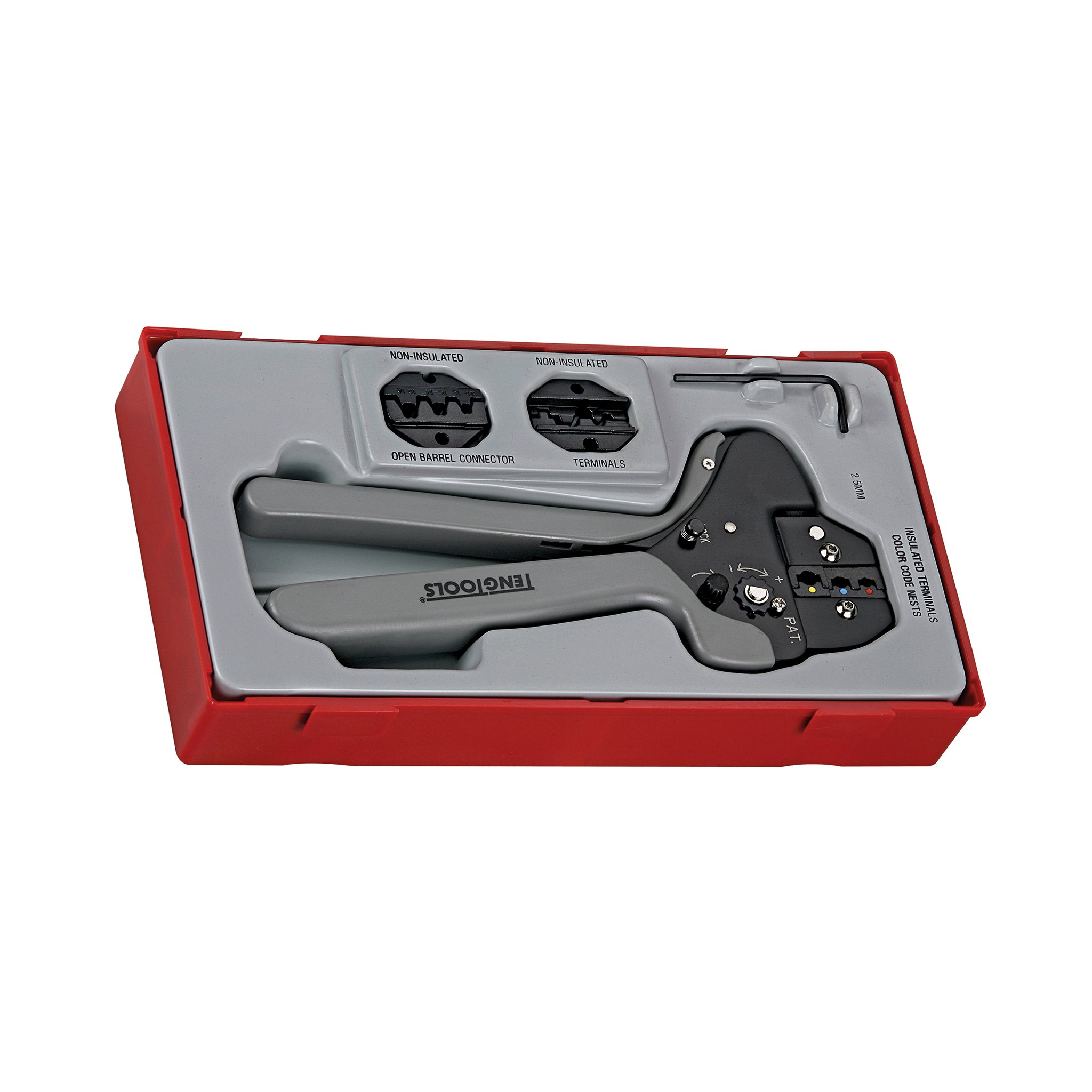 Teng Tools 4-Piece Ratcheting Crimping Tool Set - TTCP04, Silver | Professional Electrical & Automotive Wire Terminal Connector Kit for DIY and Repair Work