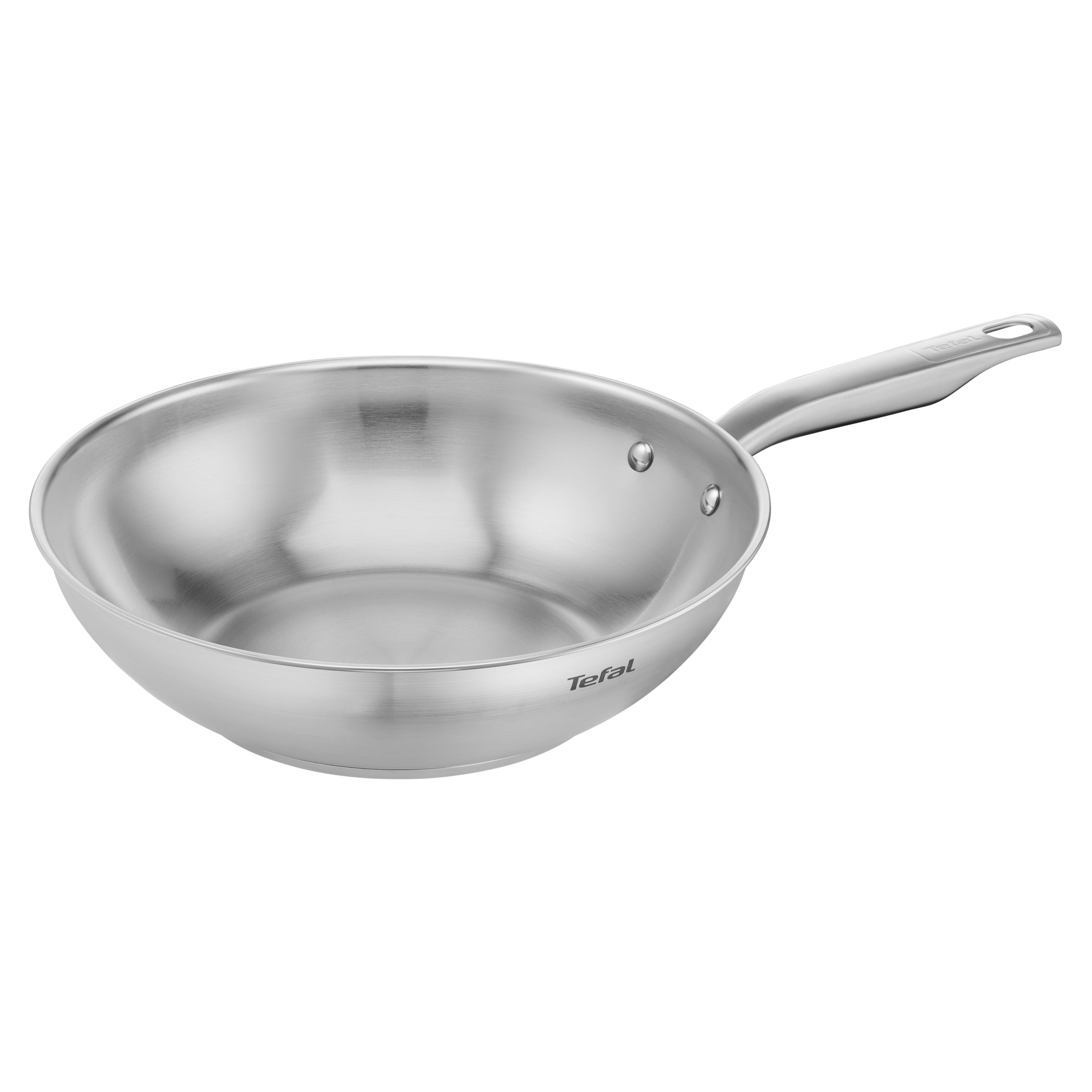 Tefal Virtuoso 28cm Stainless Steel Induction Wok Pan - Uncoated, High Heat Cooking for Stir Fry, Sauté & Asian Cuisine | Perfect for Gas, Electric & Induction Stoves