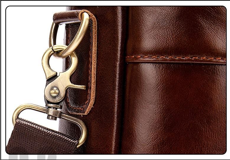 Premium Full Grain Leather Messenger Bag for Women & Men - Stylish Satchel Handbag for Work, Travel & Everyday Use