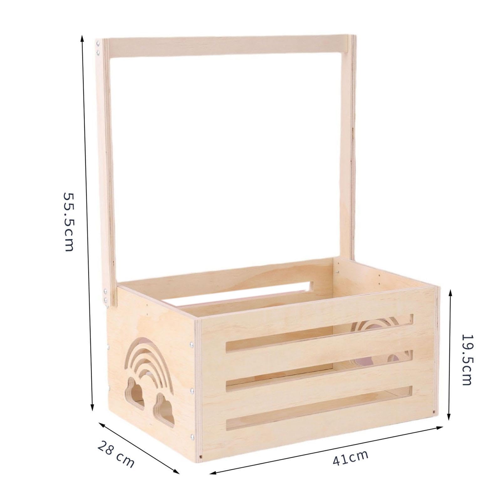 GaotKeut Premium Baby Shower Gift Basket - Sturdy Storage Box with Handle for New Parents | Portable Nursery Organizer for Diapers, Toys & Baby Essentials | Perfect Baby Shower Gift & Nursery Storage Solution
