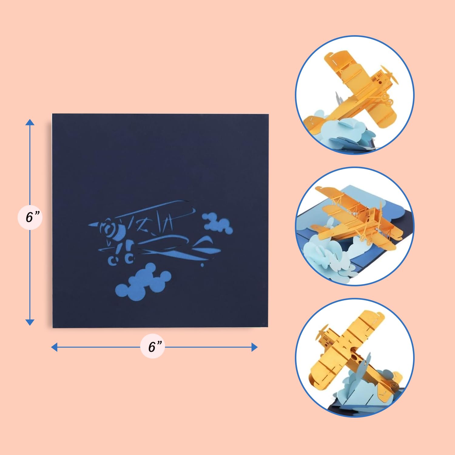Amazing 3D Airplane Pop-Up Greeting Card - Perfect for Birthday, Anniversary, Retirement | Unique Gift for Husband, Boyfriend, Dad or Pilot | Beautiful Bookshelf Decor & Memorable Keepsake | Ideal for Aviation Enthusiasts & Special Occasions