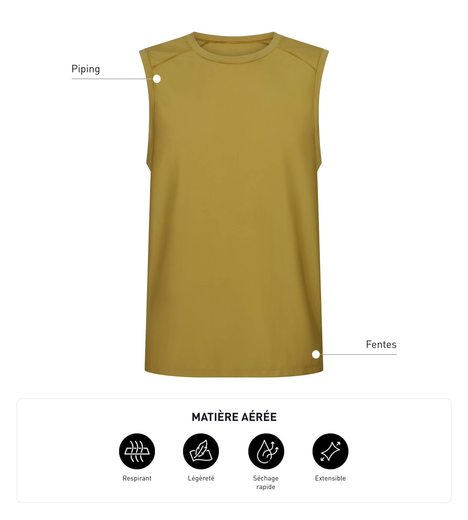 Men's Breathable Olive Green Workout Tank Top - Gym, Running & Athletic Performance Wear