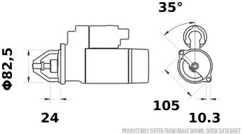 MAHLE Letrika (Iskra) 12V 2kW Starter Motor AZE2177 - Compatible with Various Vehicles, Heavy-Duty Performance for Cars, Trucks & Marine Engines
