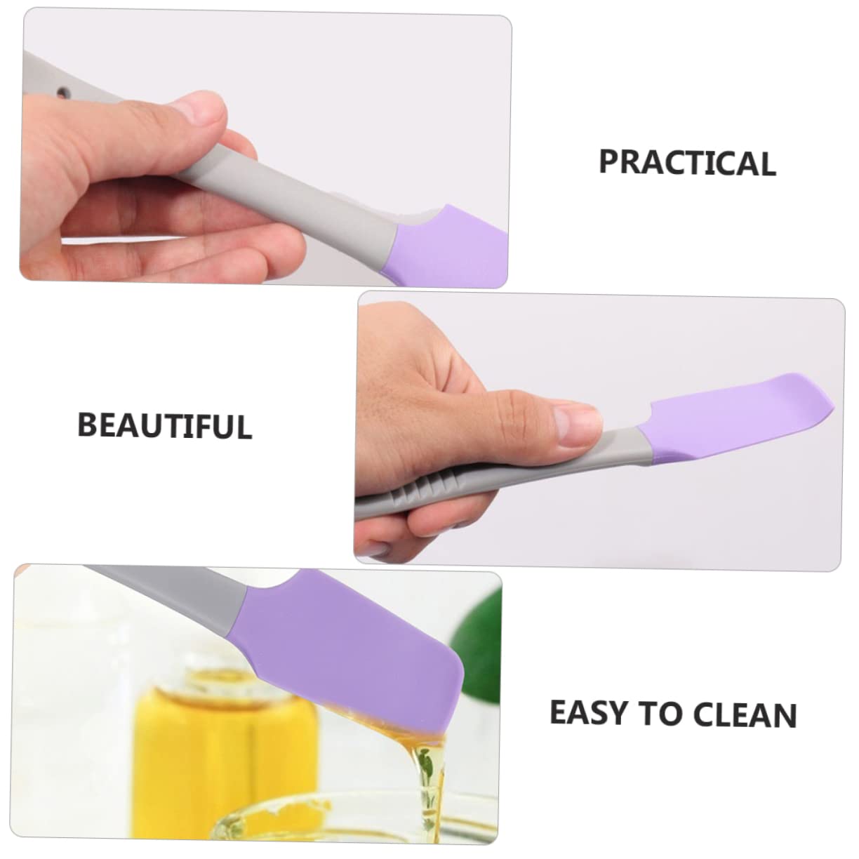 5Pcs Purple Wax Spatula Set - Skin Care & Makeup Tools for Waxing, Lipstick, Cream Scraping - Durable Beauty Supplies for Salon, Home & Travel Use - NOLITOY