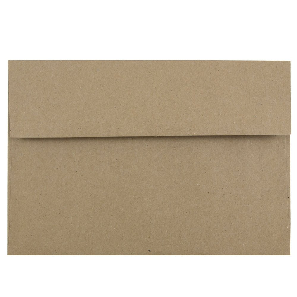 JAM PAPER A10 Premium Brown Kraft Invitation Envelopes 6 x 9.5 Inches - Bulk Pack of 250 - Perfect for Weddings, Parties, Business Correspondence & DIY Craft Projects