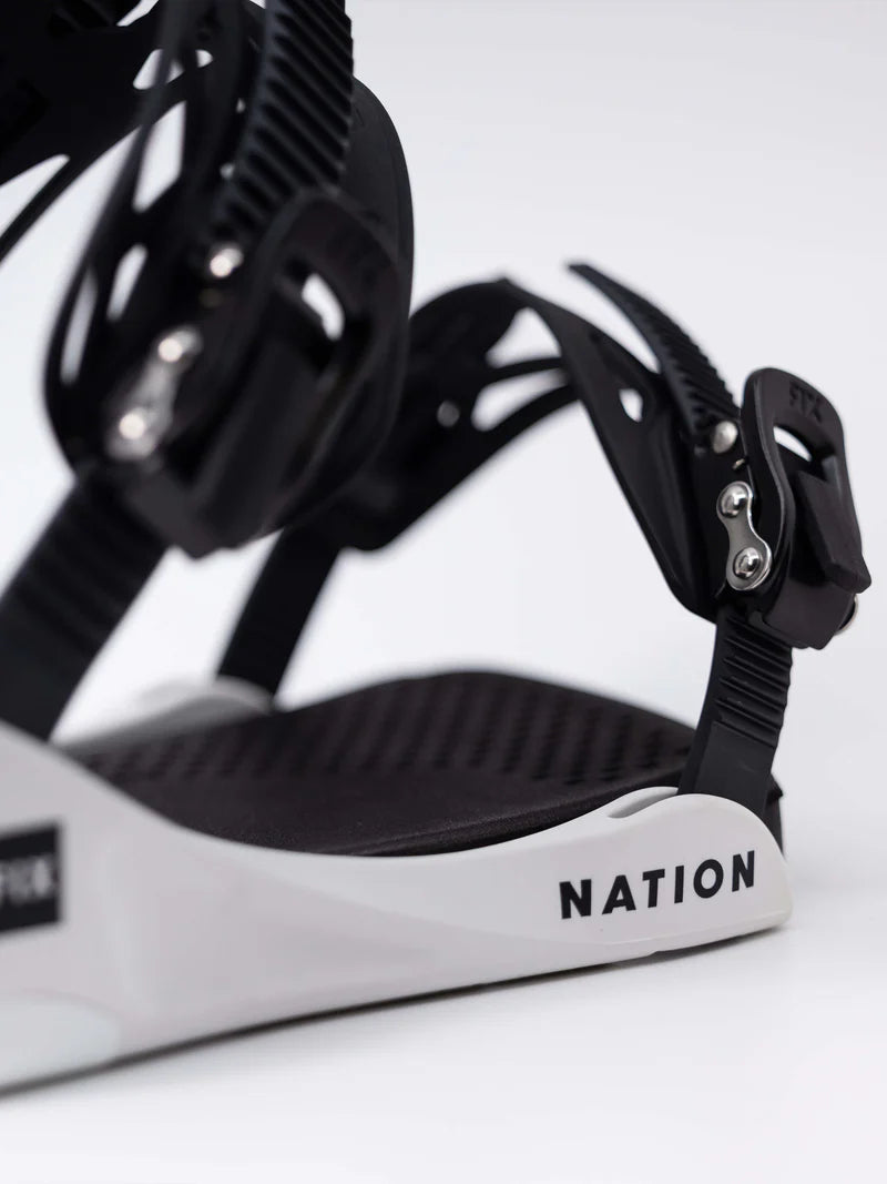 Fix Nation 2024 Snowboard Bindings - High-Performance Adjustable Snowboard Bindings for All-Mountain & Freestyle Riding - Perfect for Powder, Park & Backcountry Adventures