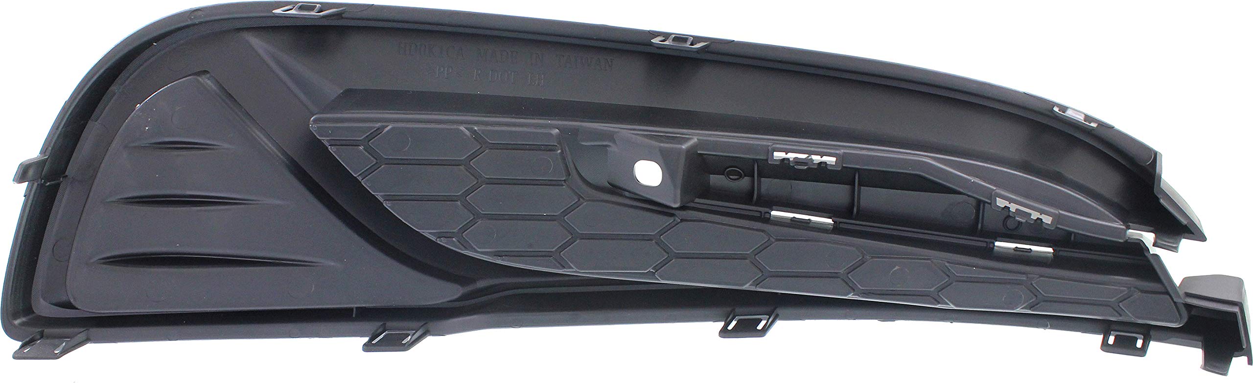 Evan Fischer Textured Black Fog Light Cover Compatible with Honda Civic 2013-2015 Sedan (Non-Hybrid) - Driver Side Front Replacement for Models Without Fog Lights | Durable Protection & Stylish Upgrade for Night Driving