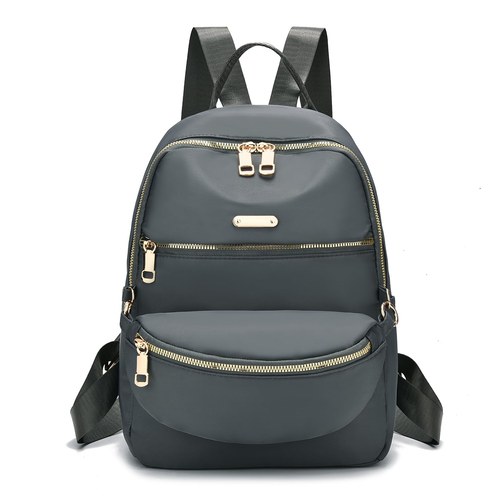 IHAYNER Mini Backpack Purse Set of 2 - Small Lightweight Nylon Backpacks for Women, Casual Daypack & Travel Bag (Grey) - Perfect for Daily Use, Shopping, Work Commute and Weekend Getaways