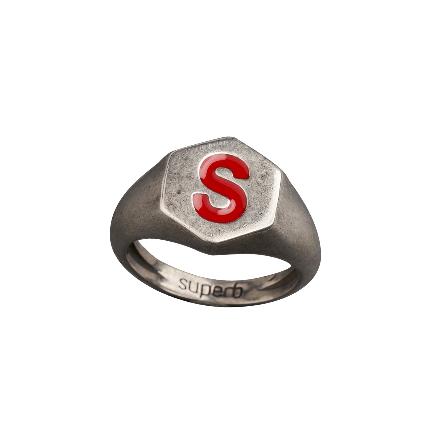 Hexagon Red Silver Ring for Women - Elegant Geometric Jewelry Gift for Birthday, Anniversary & Special Occasions