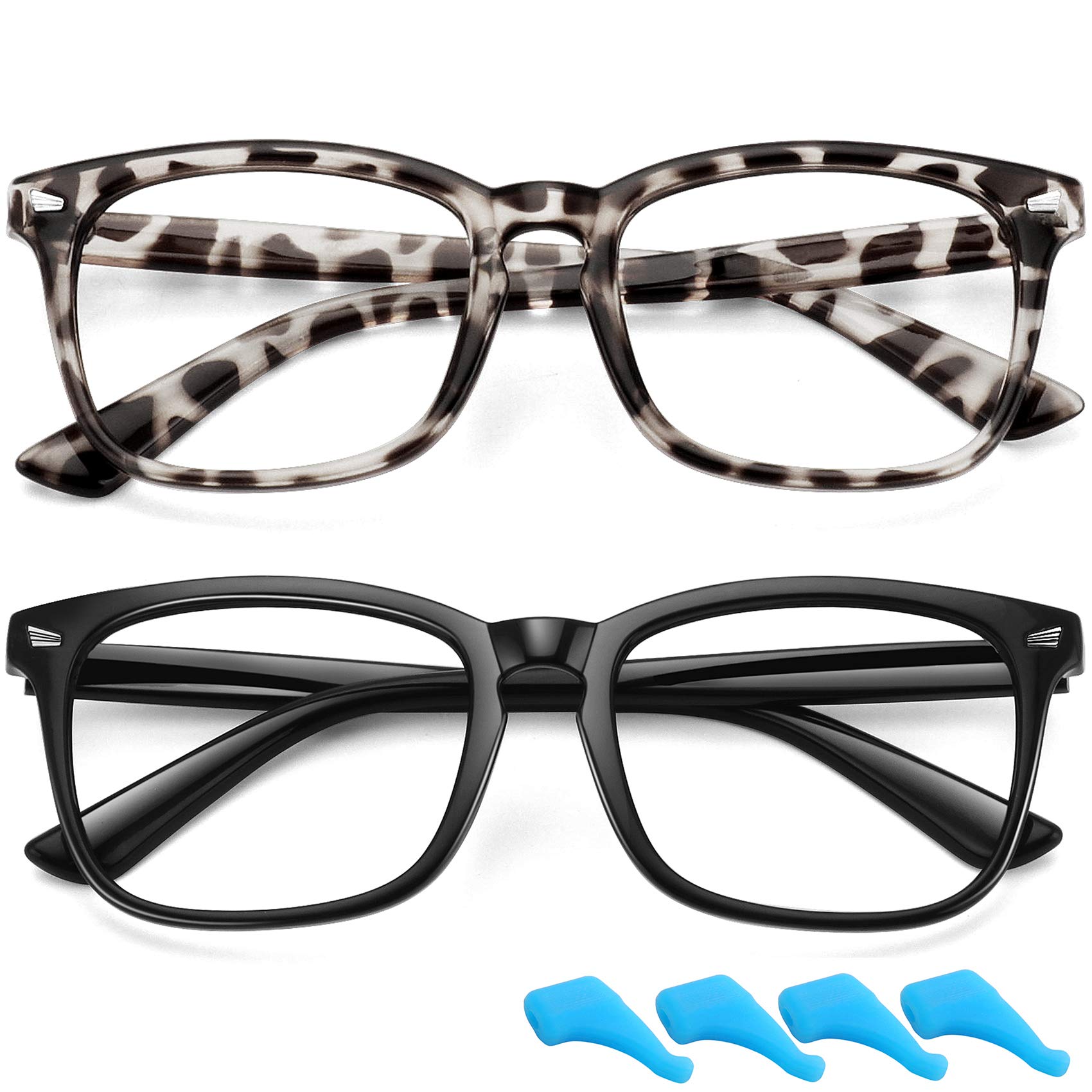 WOWSUN Blue Light Blocking Glasses for Kids - Lightweight TR90 Computer Gaming Eyewear for Boys & Girls - Anti-Eyestrain Glasses for Online Learning, Gaming & Screen Time Protection