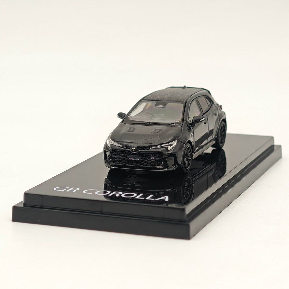 1:64 Scale Toyota GR Corolla RZ Diecast Model Car - Precious Black Pearl - HJ641067BK - Collectible Miniature for Car Enthusiasts & Hobbyists - Perfect for Display, Gifts & Racing Scenes