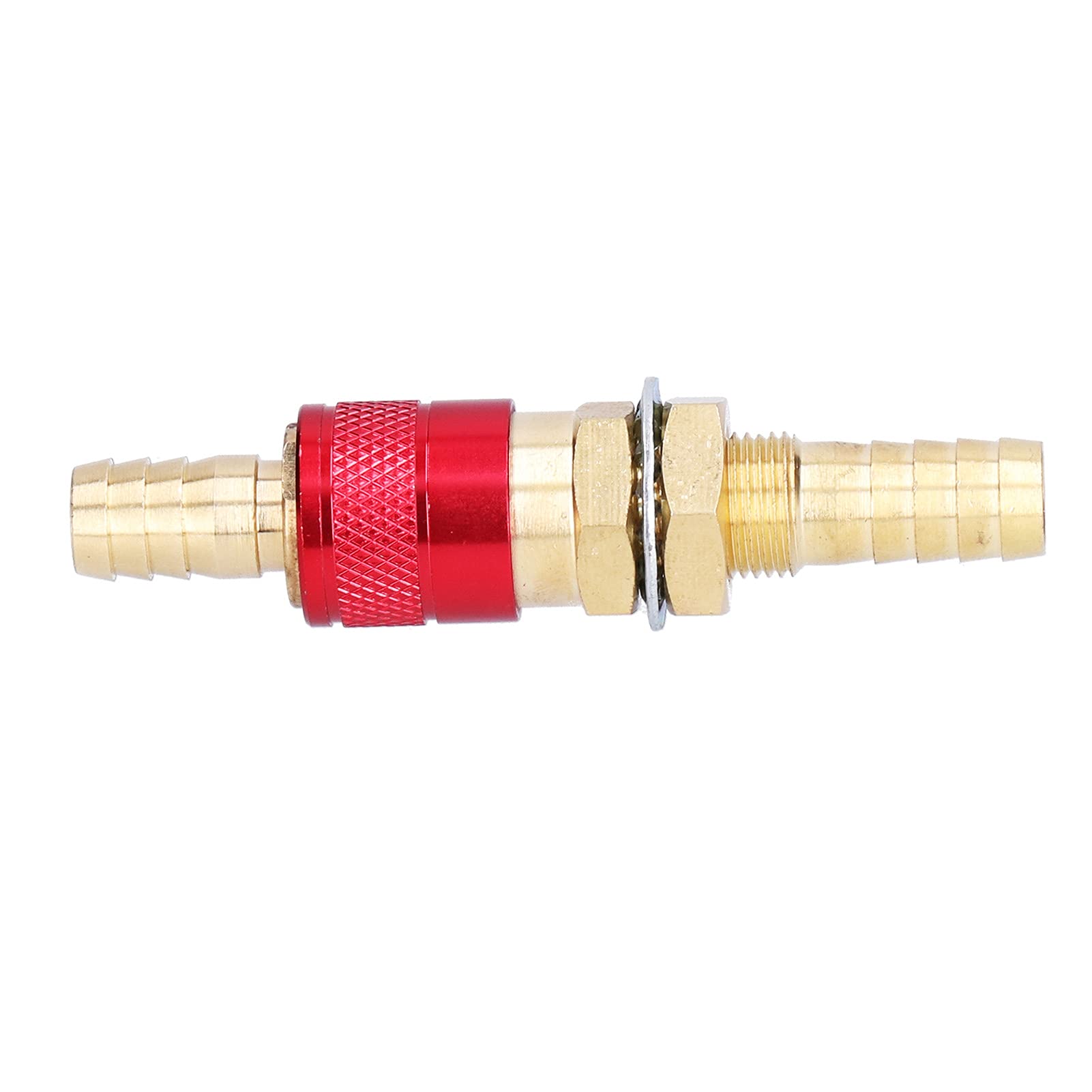 Brass M10 Quick Connector for TIG Welding Torch - Red