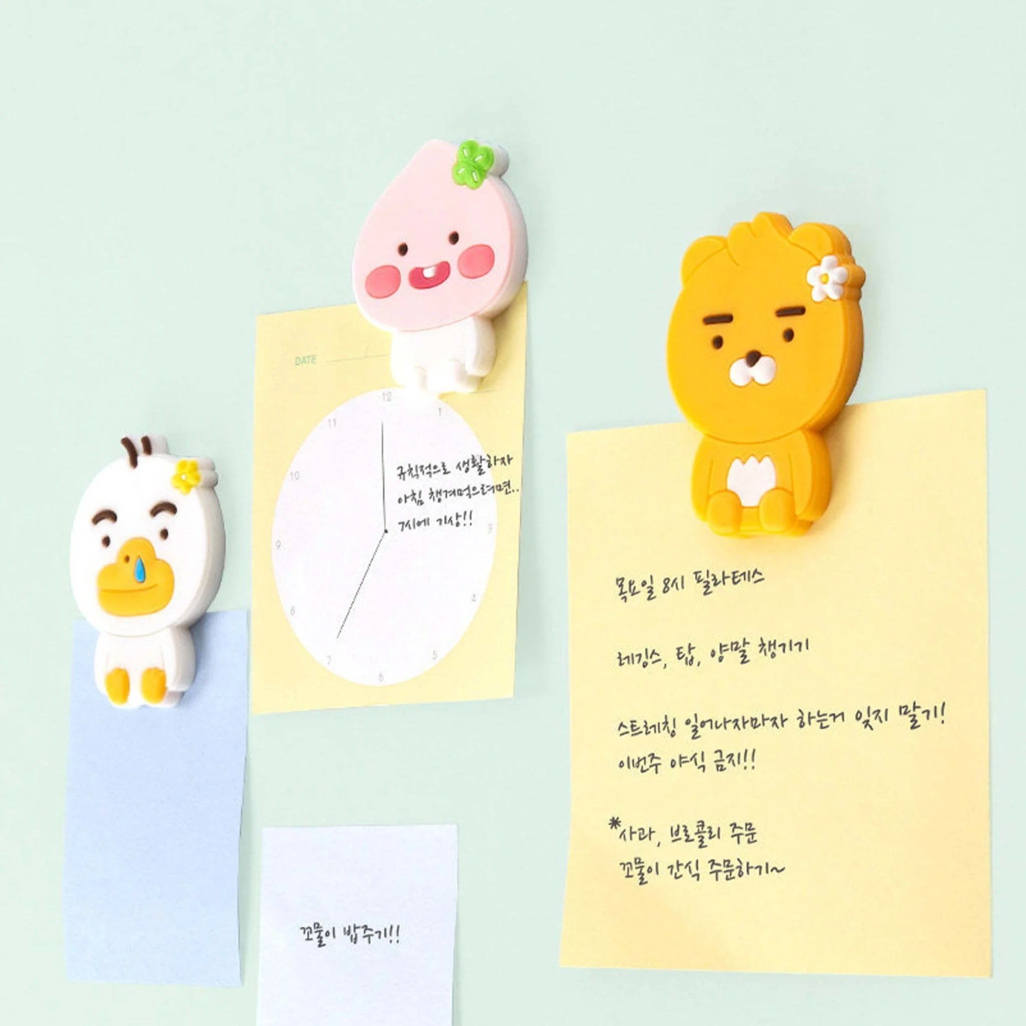 Little Friends Refrigerator Decorative PVC Magnets - Cute Animal Shaped Fridge Magnets for Kitchen Decor, Office Whiteboard & Memo Holders - Perfect for Home, School and Workplace Organization
