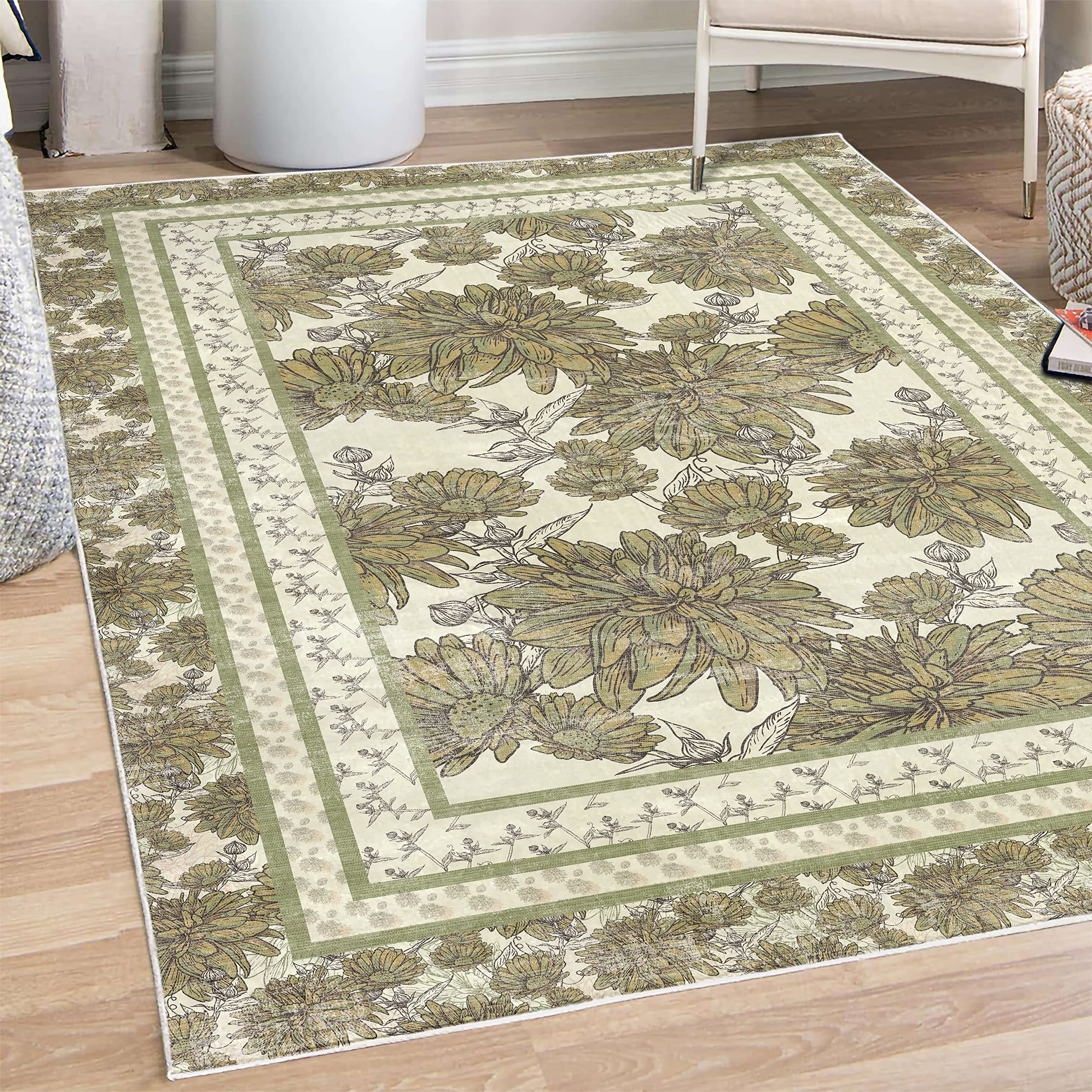 Ambesonne Vintage Floral Area Rug - 5'1