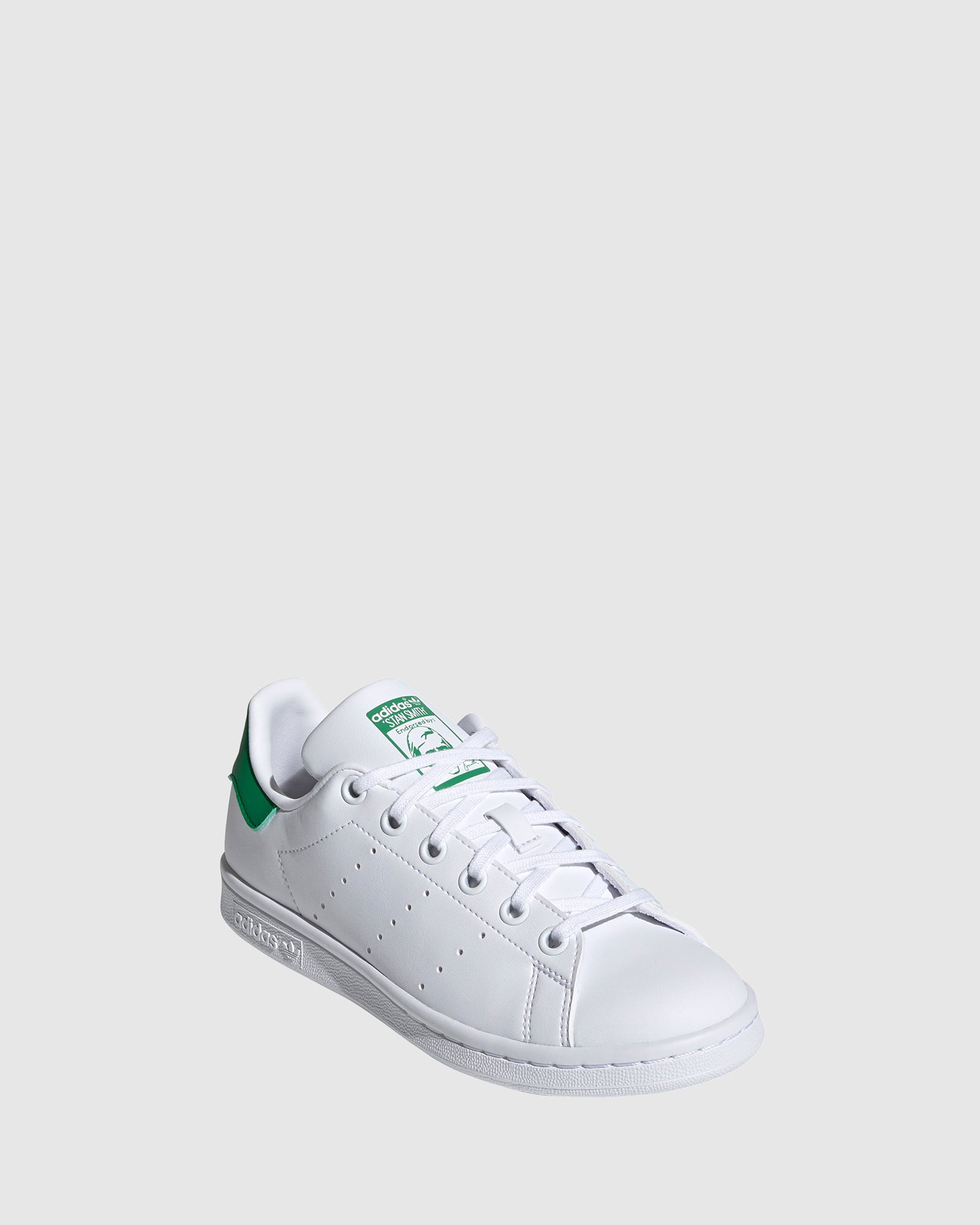 Adidas Stan Smith II White/Green Sneakers for Kids - Comfortable School Shoes for Boys & Girls - Perfect for Casual Wear, Sports & Everyday Activities