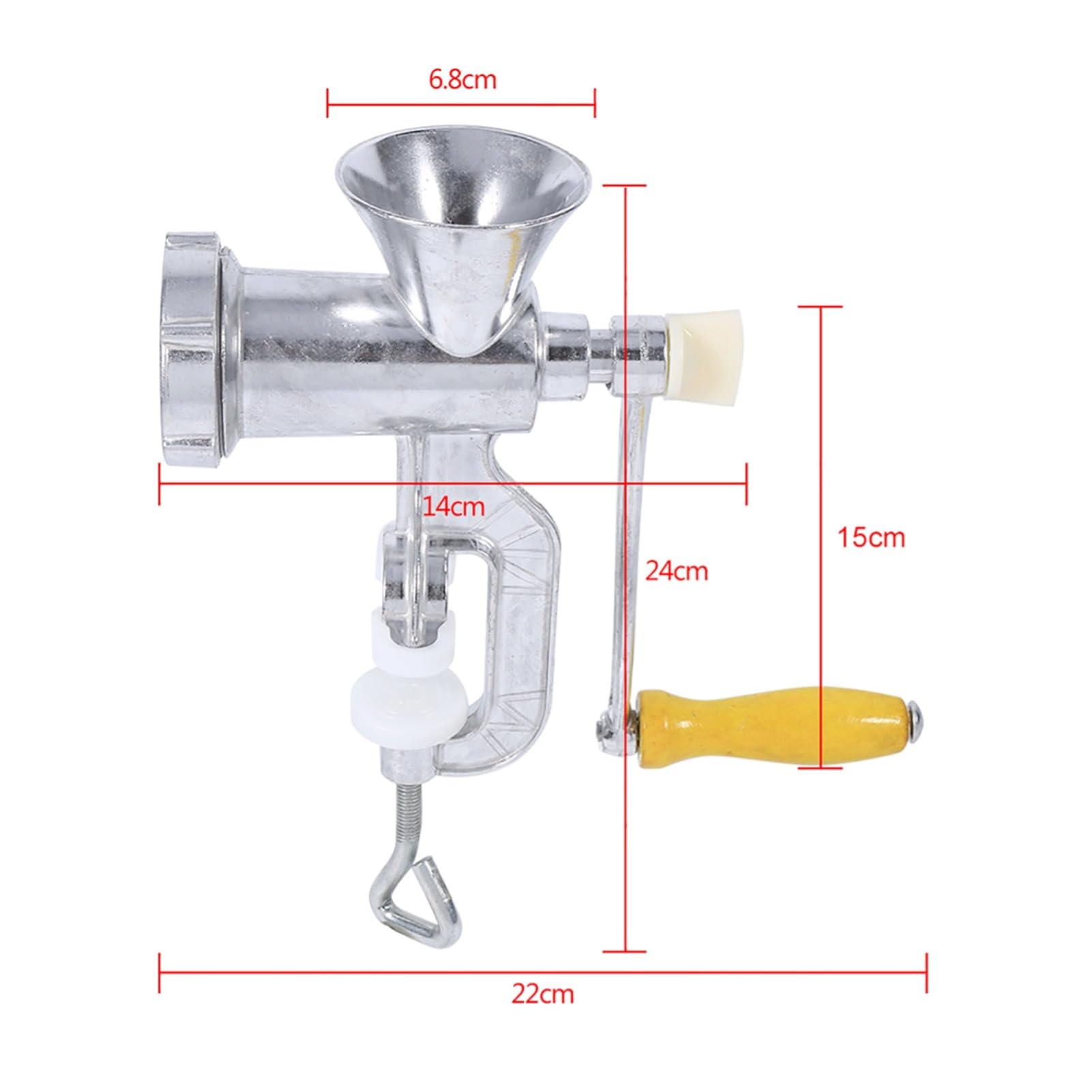 Premium Manual Meat Grinder - Heavy Duty Aluminum Alloy Hand Crank Pasta Maker & Sausage Stuffer for Beef, Pork, Chicken - Easy to Install & Clean - Perfect for Home Kitchen, Restaurant, Hotel & Butcher Shop - Ideal for Making Fresh Ground Meat, Homemade Sausages & Pasta Dough