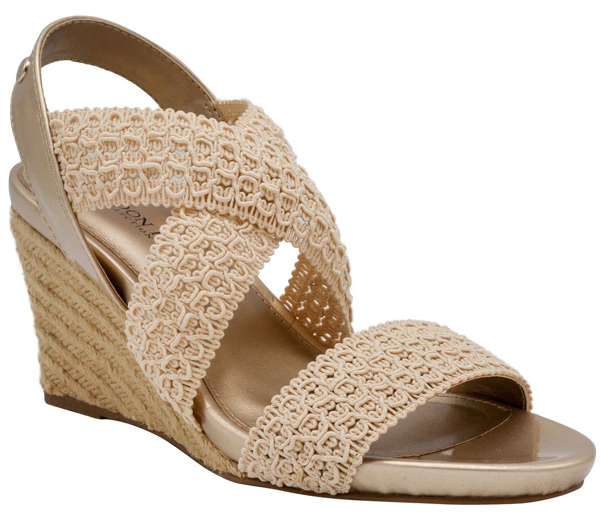 London Fog Women's Wedge Espadrille Sandals - Open Toe for Summer Outings