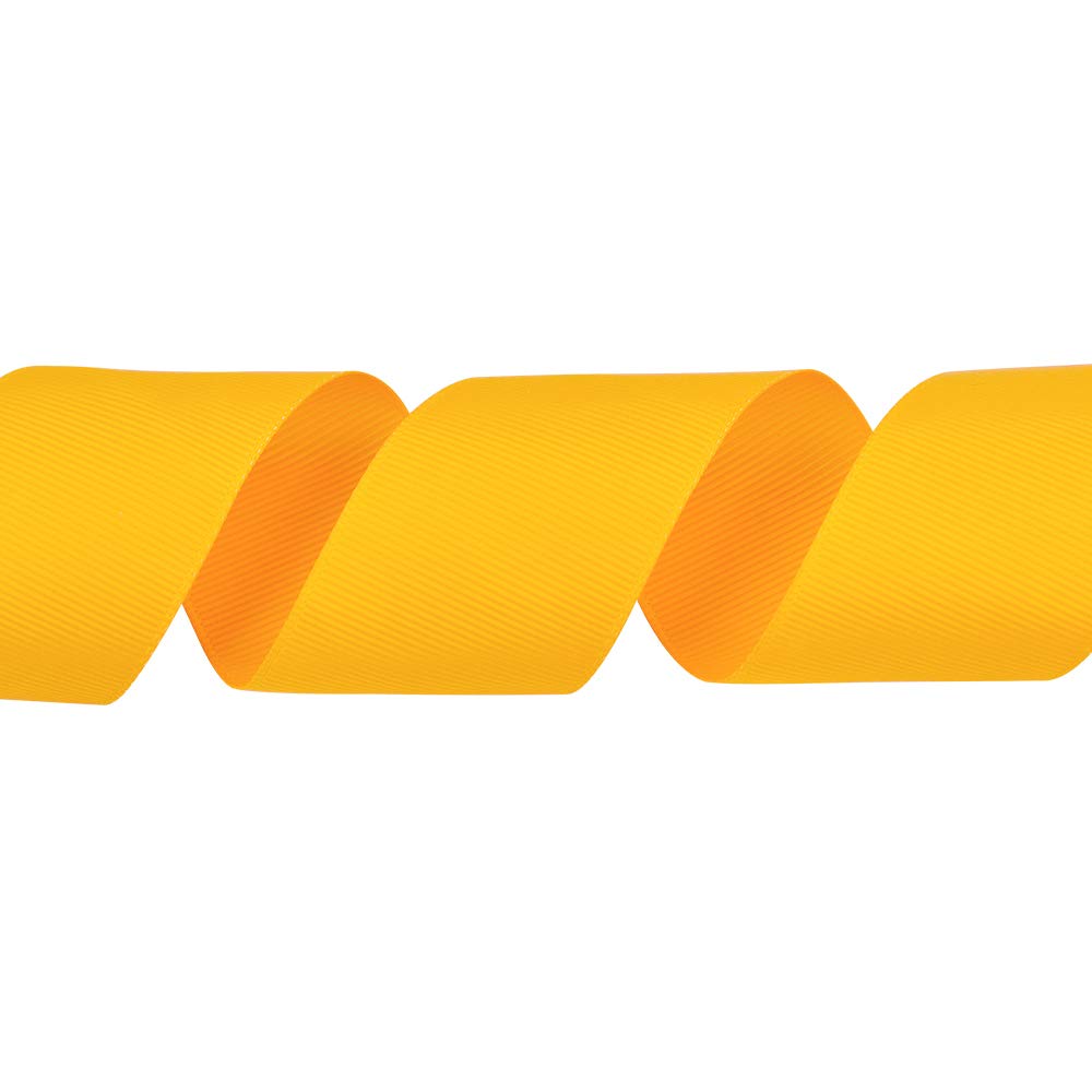 1 1/2 Inch Maize Yellow Grosgrain Ribbon - 25 Yards Per Roll for DIY Crafts, Bow Making, Wreaths, Gift Wrapping, Hair Accessories & Wedding Decorations - Perfect for Party Favors, Scrapbooking & Home Decor Projects