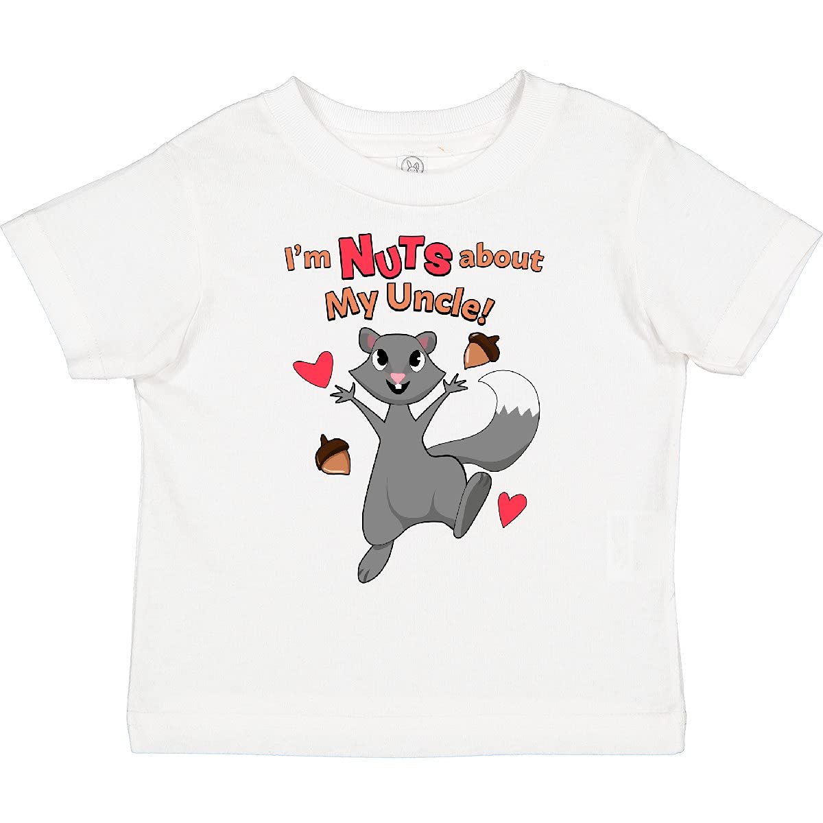 Inktastic 'I'm Nuts About My Uncle' Funny Toddler T-Shirt - Cute Gift for Nephews & Nieces - Perfect for Family Reunions & Birthday Parties