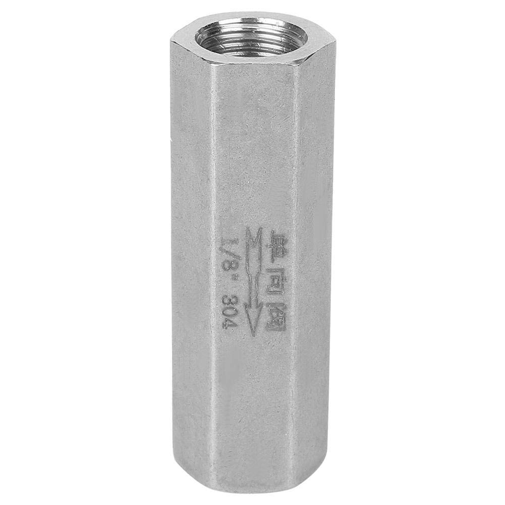 Stainless Steel Hex BSPP Female Thread One Way Air Check Valve 1/8