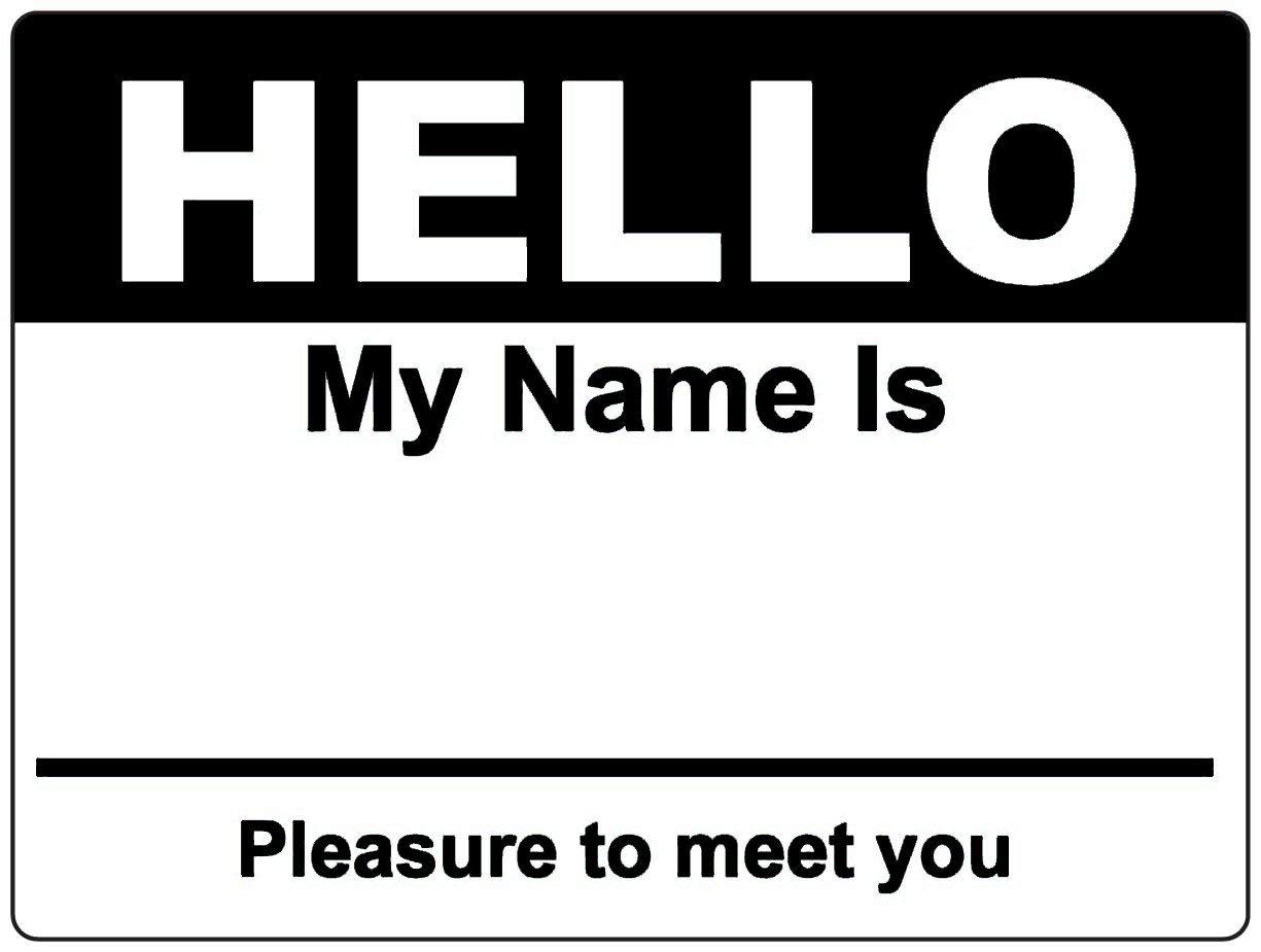 100 Pack Blank Name Tags Stickers - 2-5/16