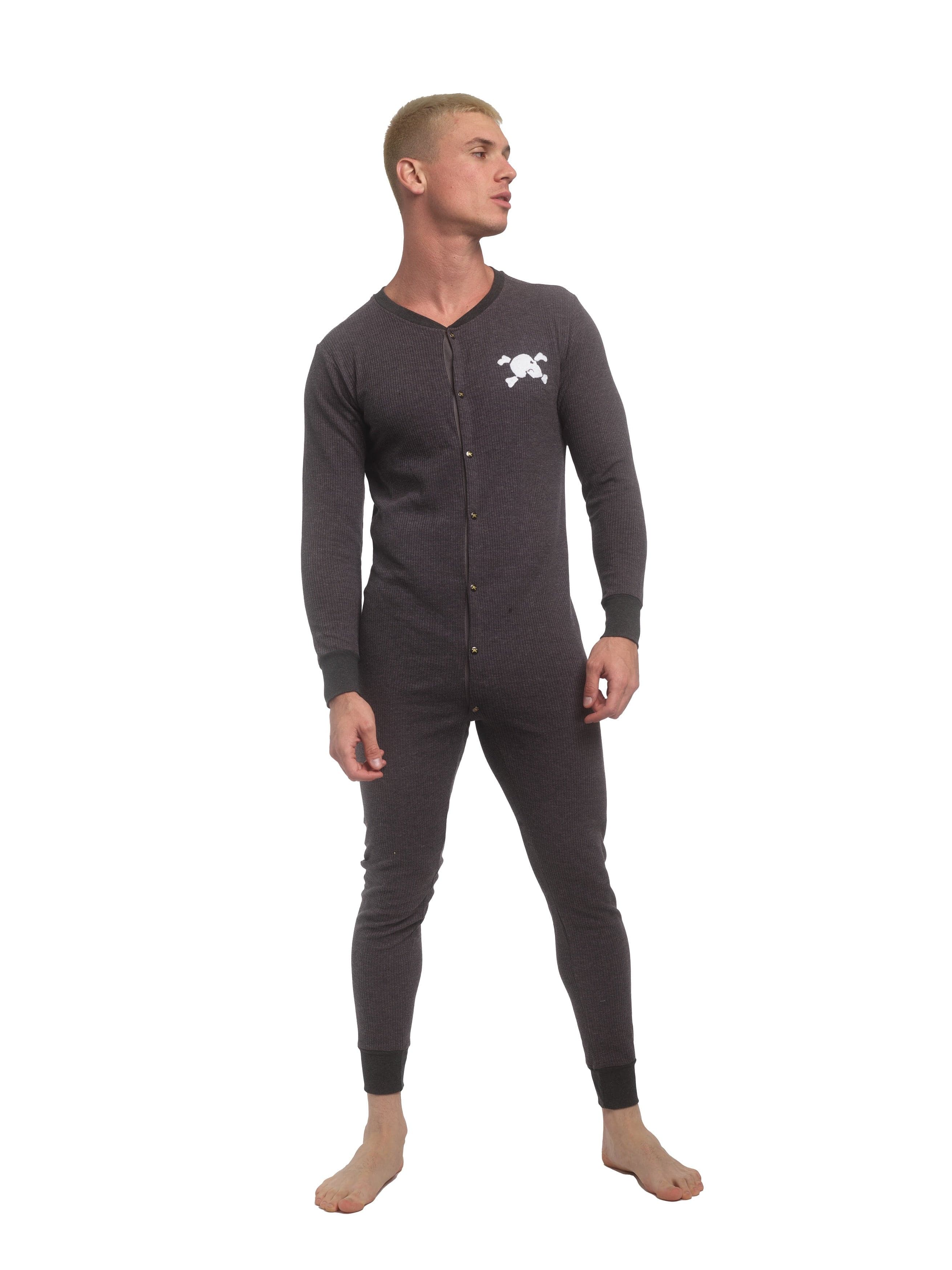 S&B Signature Union Suit Grey - One-Piece Thermal Underwear for Men & Women - Perfect for Winter, Camping, and Outdoor Activities