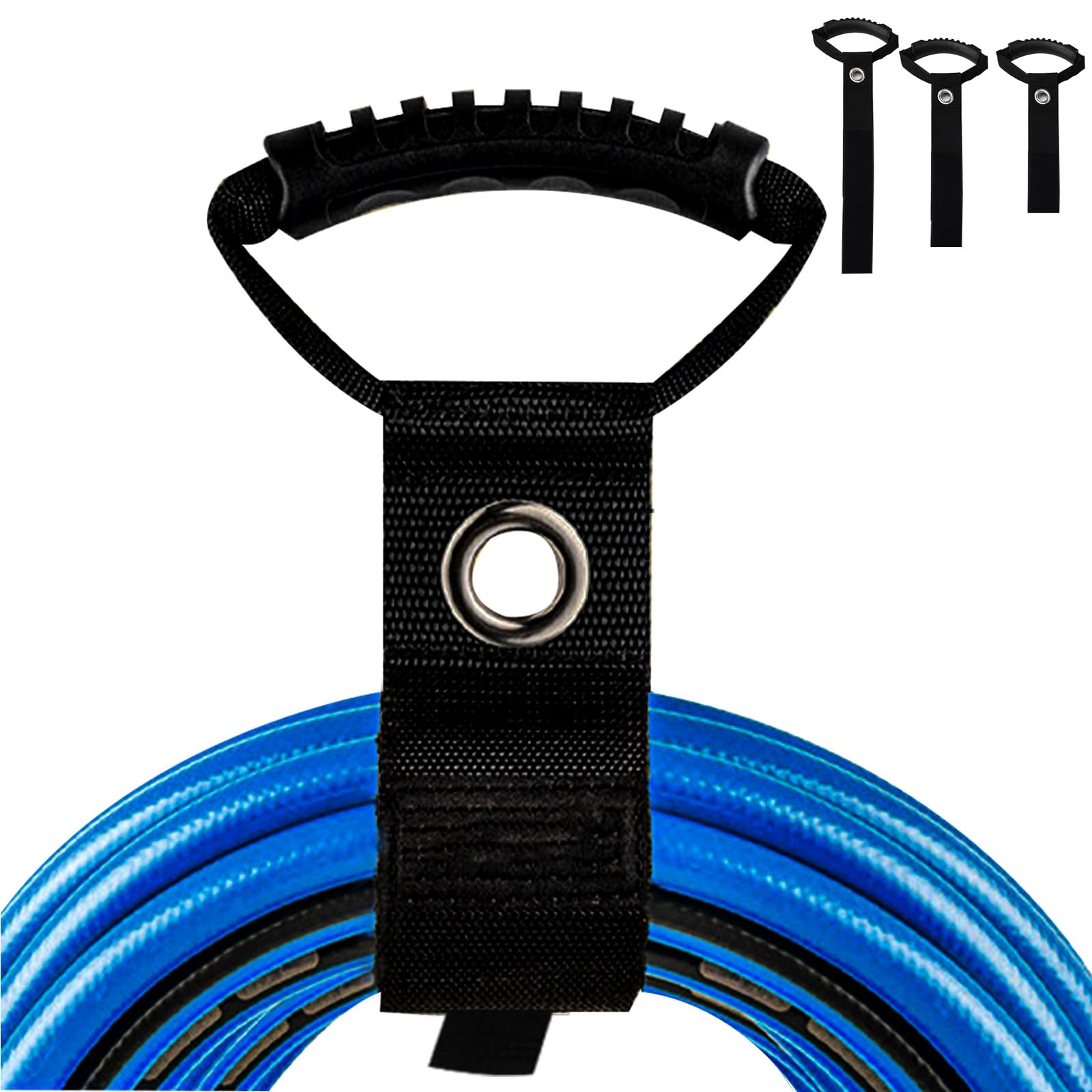 Realand 3Pcs Extension Cord Organizer with Handle - Adjustable Hook & Loop Storage Straps for Garden Hose, Cables, Garage Organization (3 Sizes) - Perfect for Home, Office, and Workshop Storage Solutions