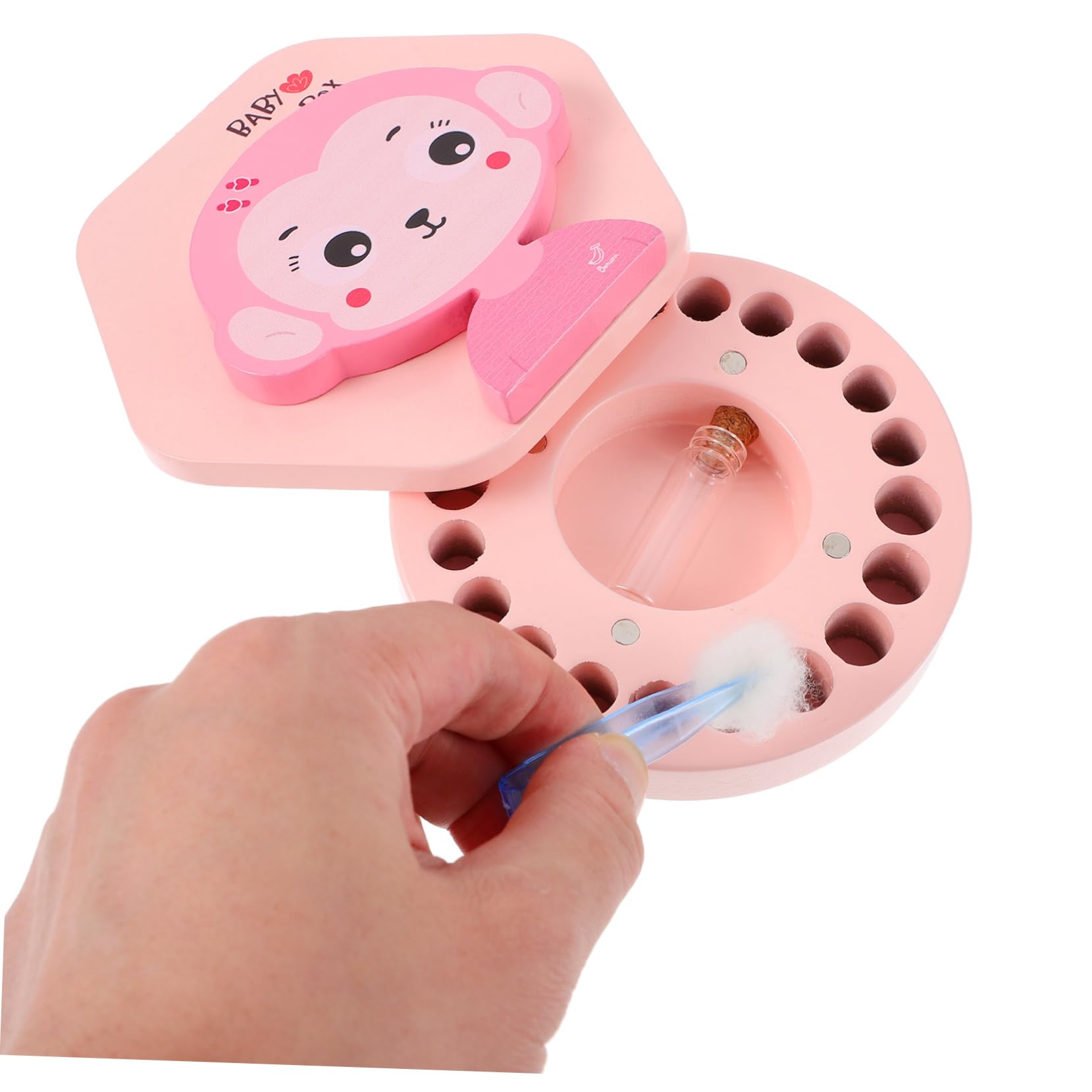 Cute Cartoon Baby Tooth Keepsake Box for Boys & Girls - Safe & Durable Tooth Storage Box for Kids, Infant Fetal Hair Collector - Perfect Nursery Decor & First Tooth Memory Keeper